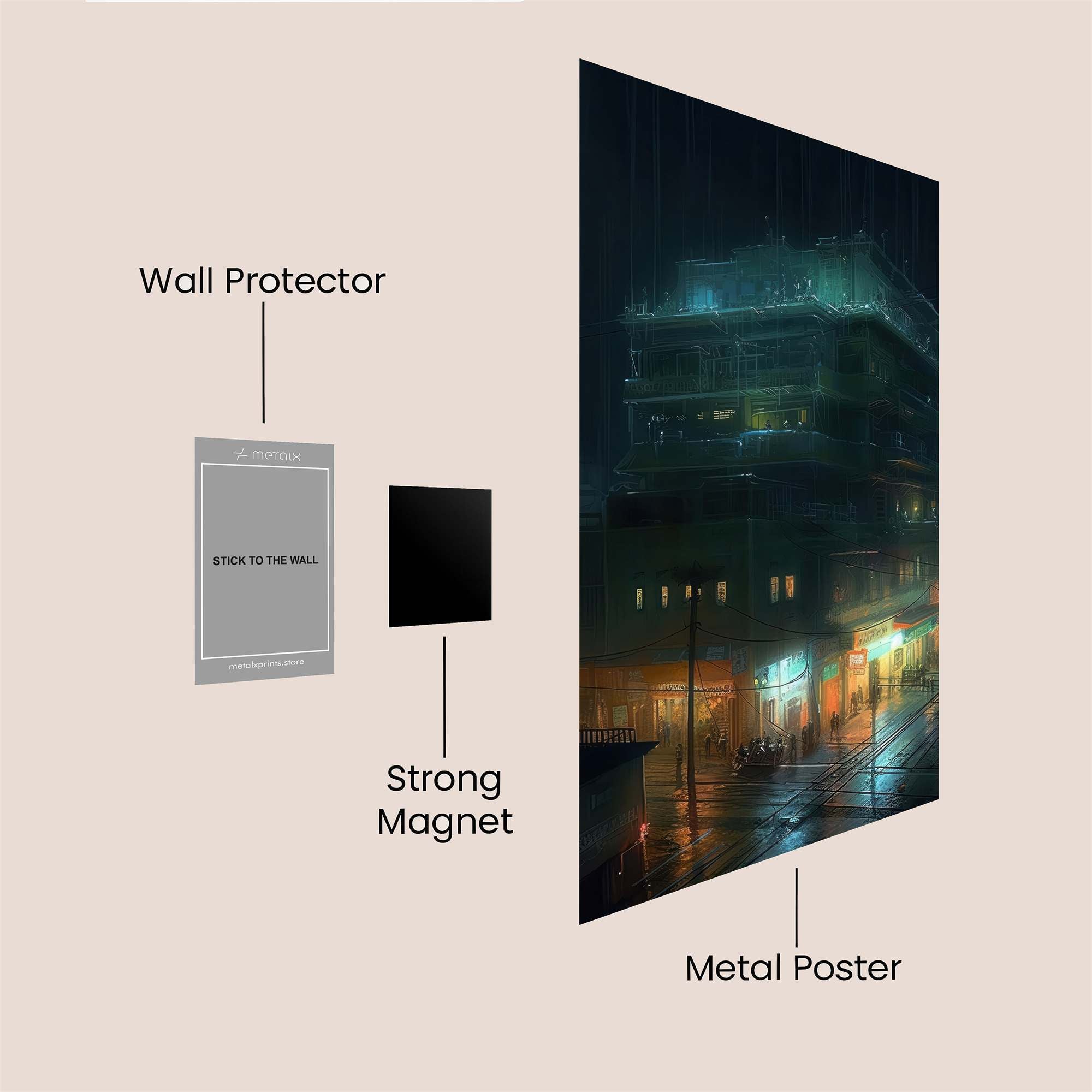 Neon Gloom Safe Wall Magnetic / M