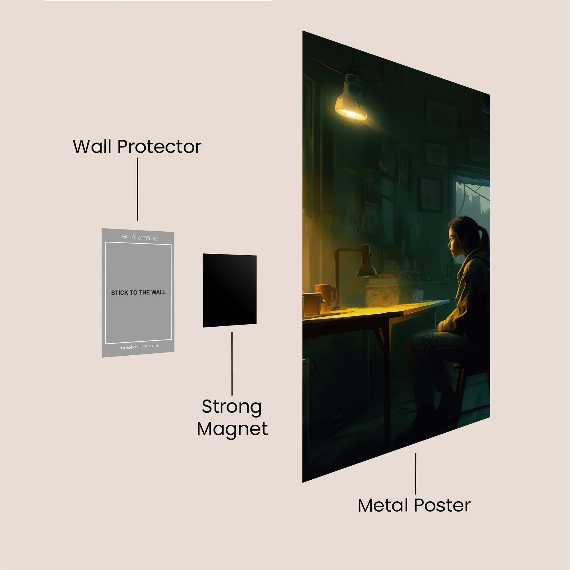 Night Contemplation Safe Wall Magnetic / M