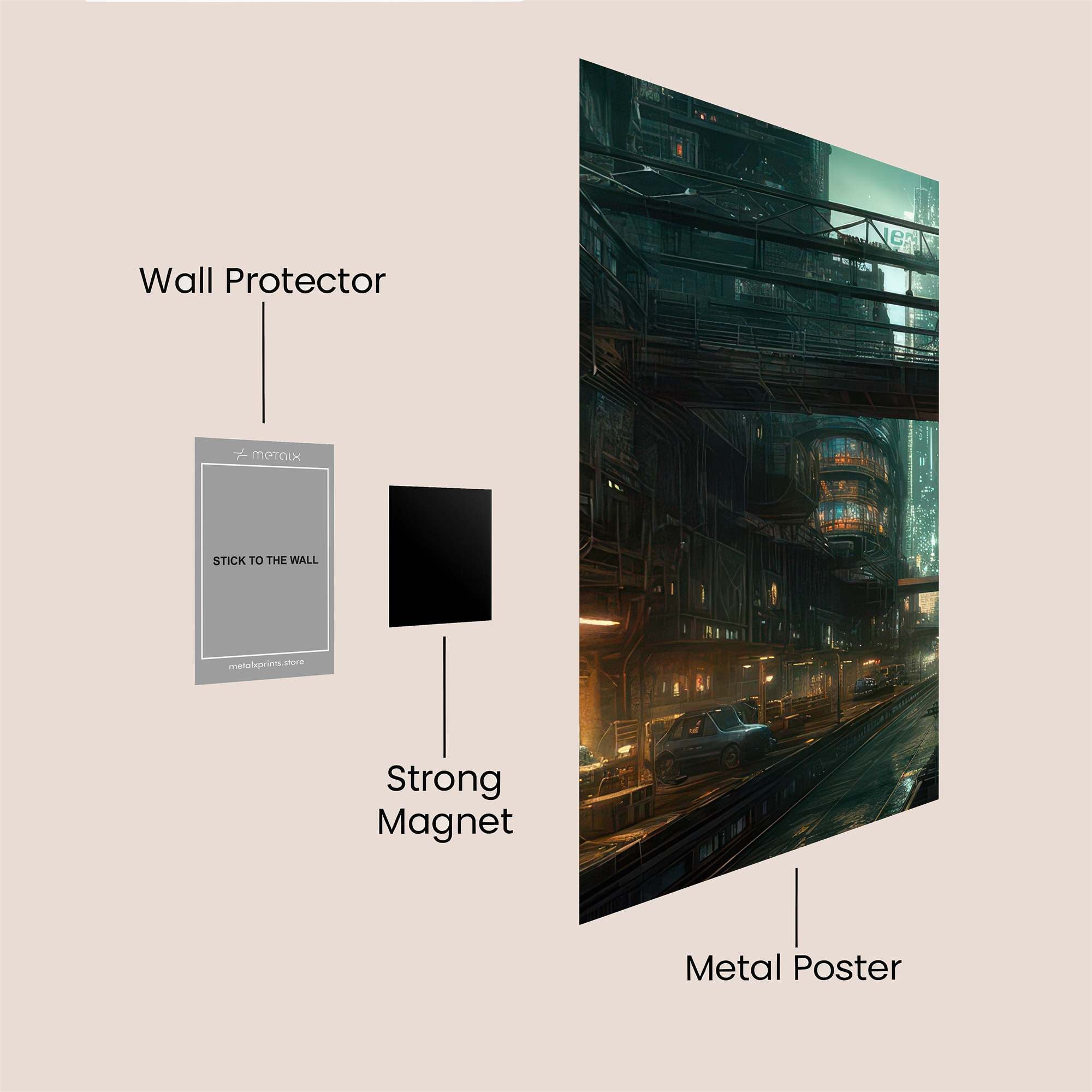 Tokyo Twilight Safe Wall Magnetic / M