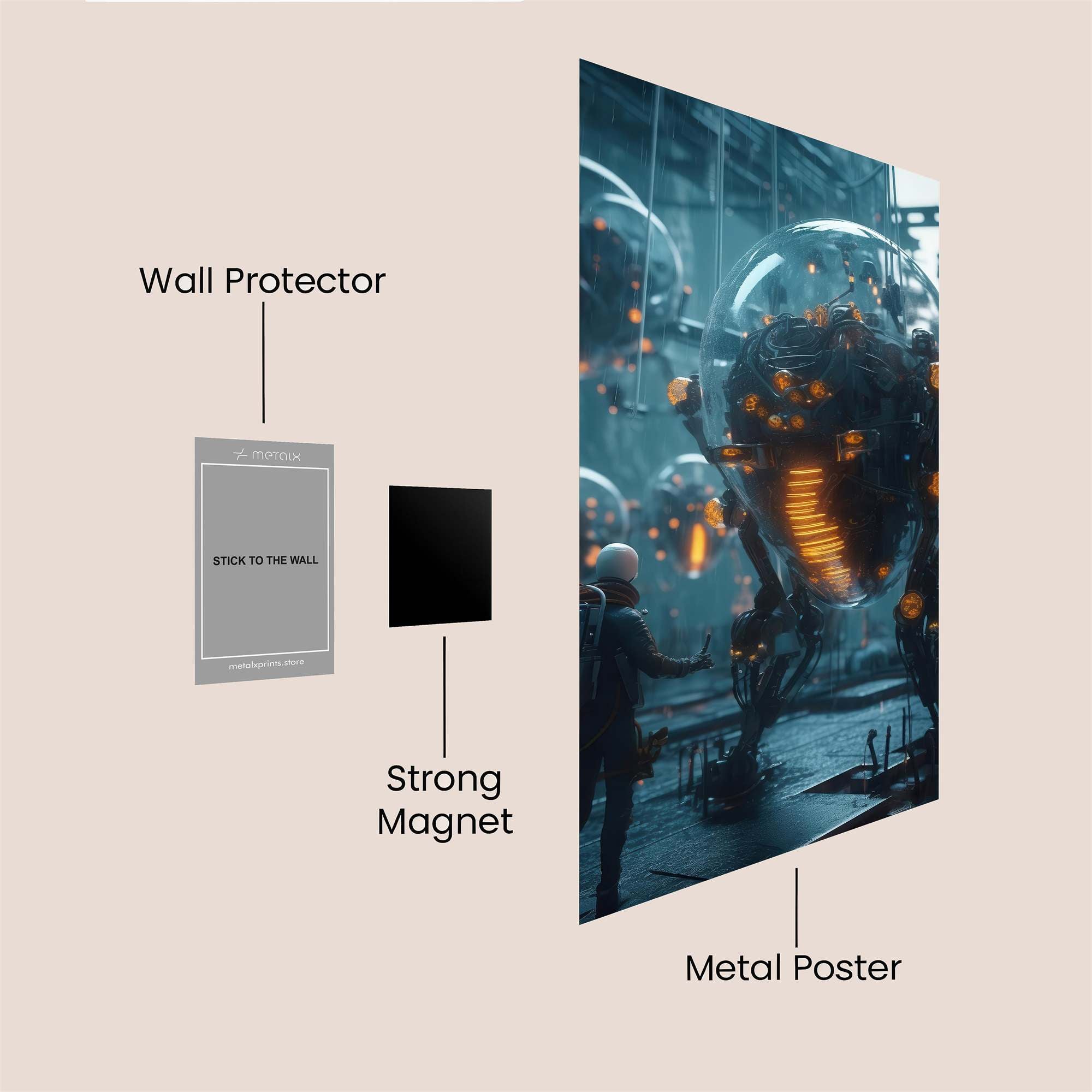 Droid Odyssey Safe Wall Magnetic / M