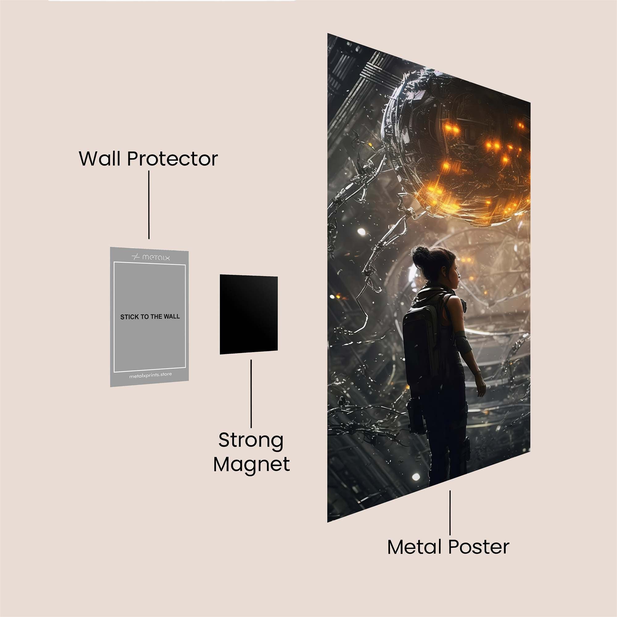Sphere Awe Safe Wall Magnetic / M