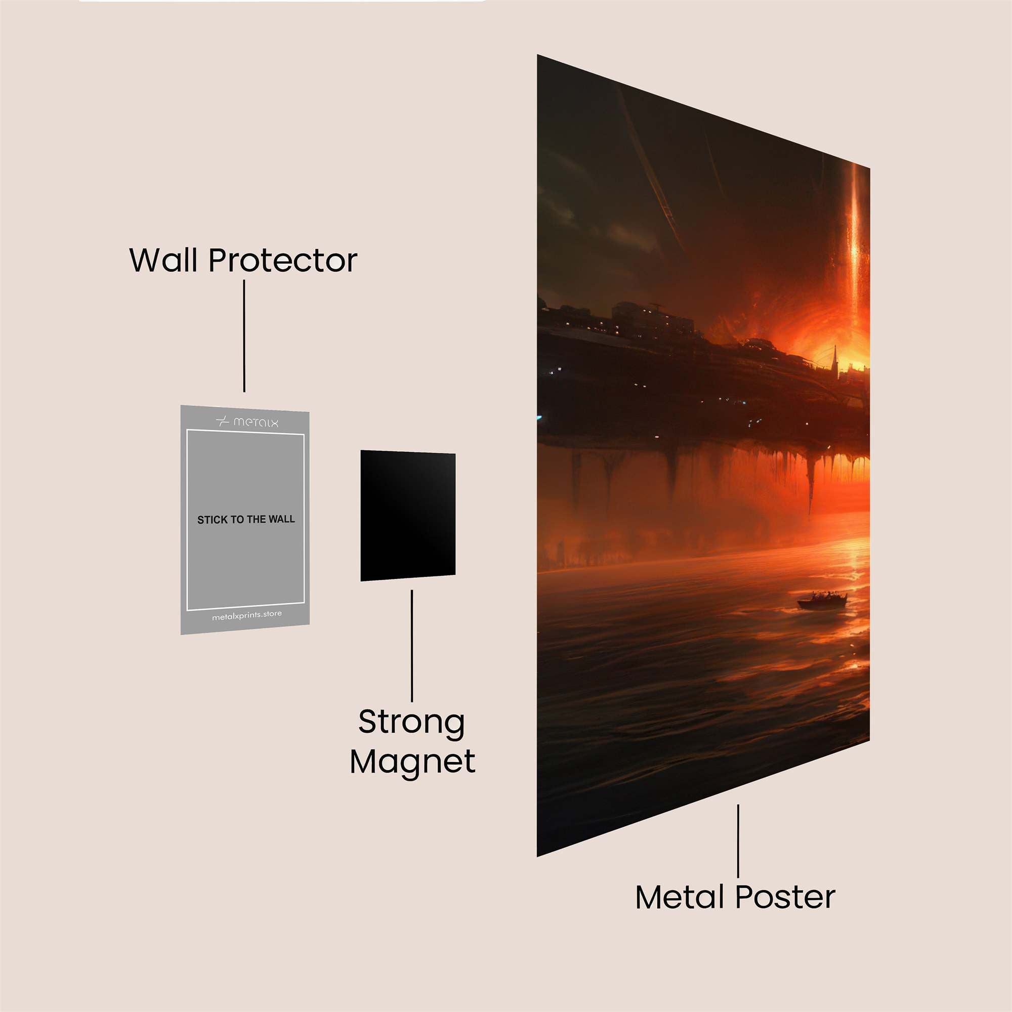 Sunset Serenity Safe Wall Magnetic / M