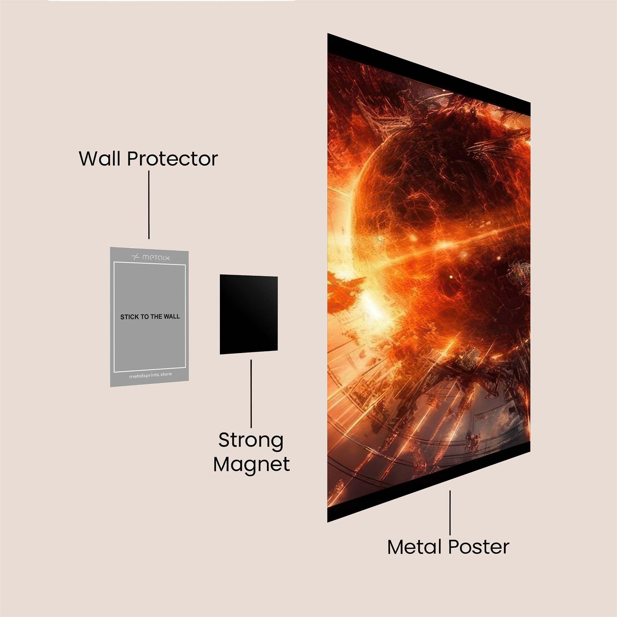 Pagoda Eclipse Safe Wall Magnetic / M