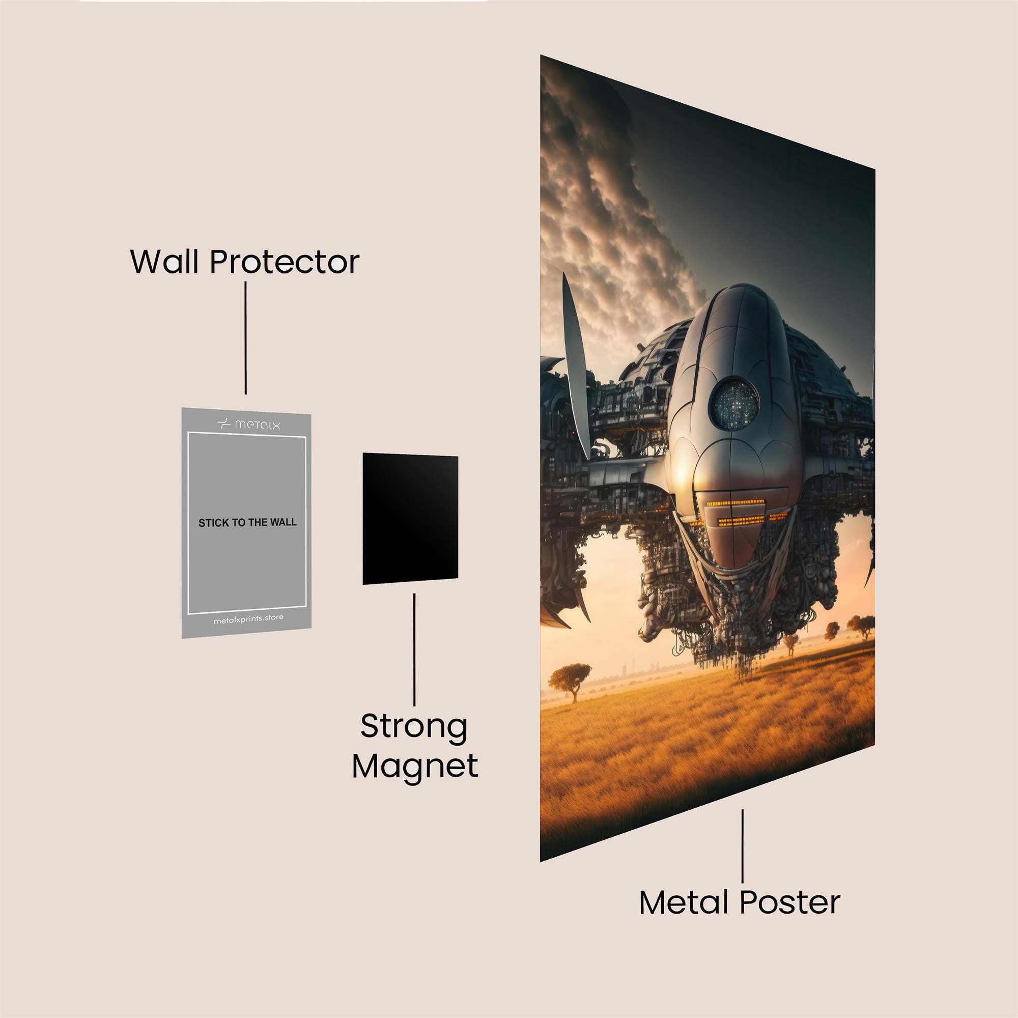 Alien Arrival Safe Wall Magnetic / M