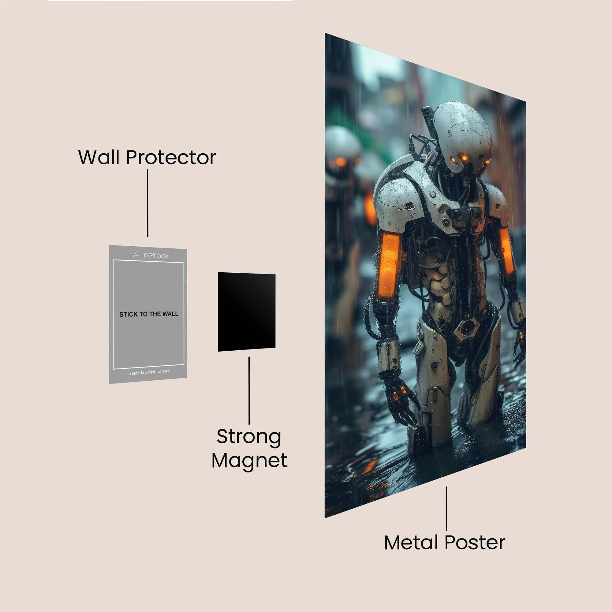Robots Gloomy Safe Wall Magnetic / M