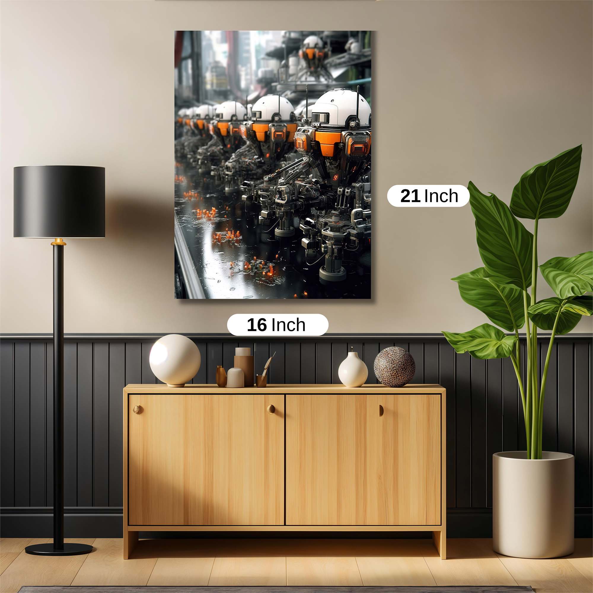 Robots Industrious Safe Wall Magnetic / M