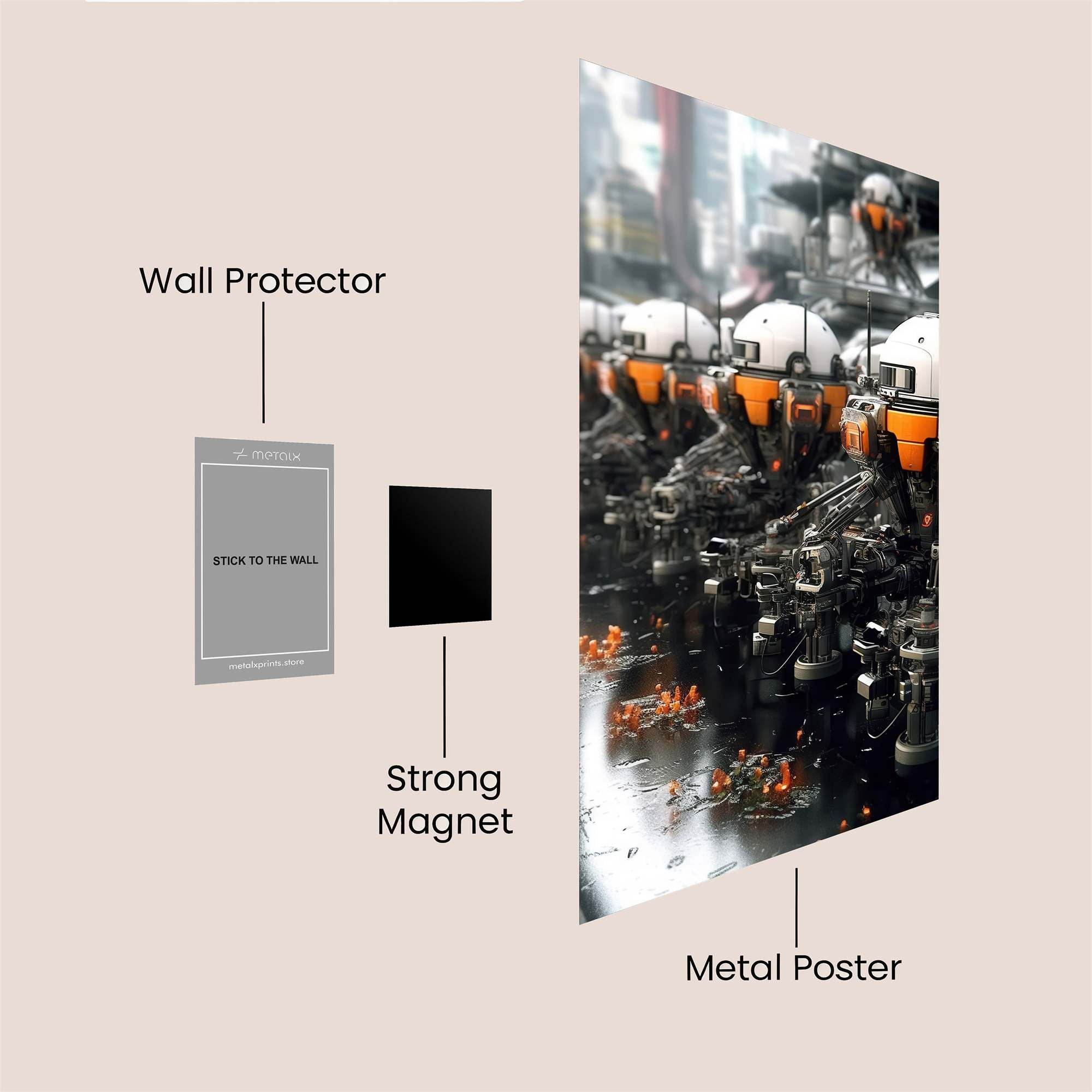 Robots Industrious Safe Wall Magnetic / M