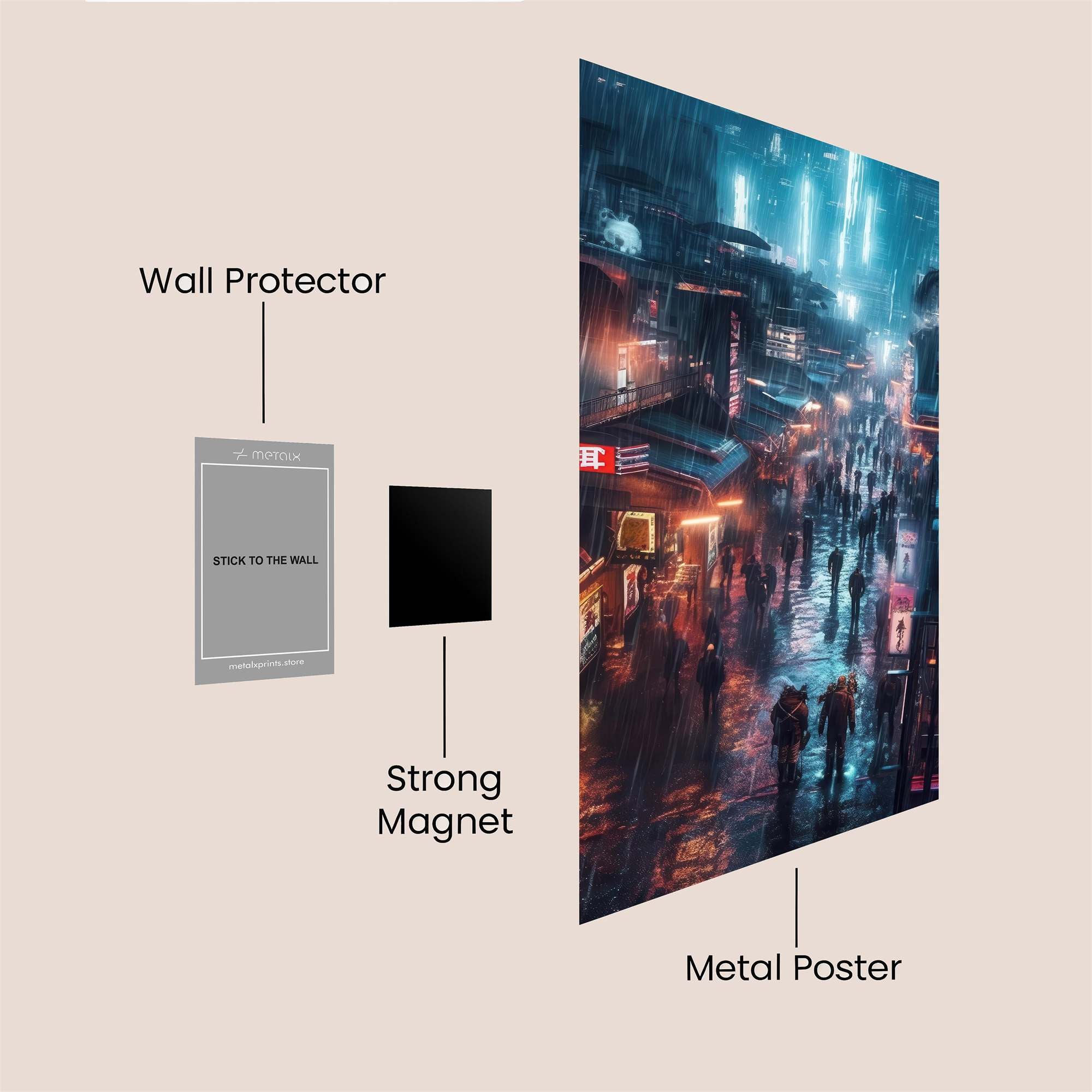 Neon Serenity Safe Wall Magnetic / M