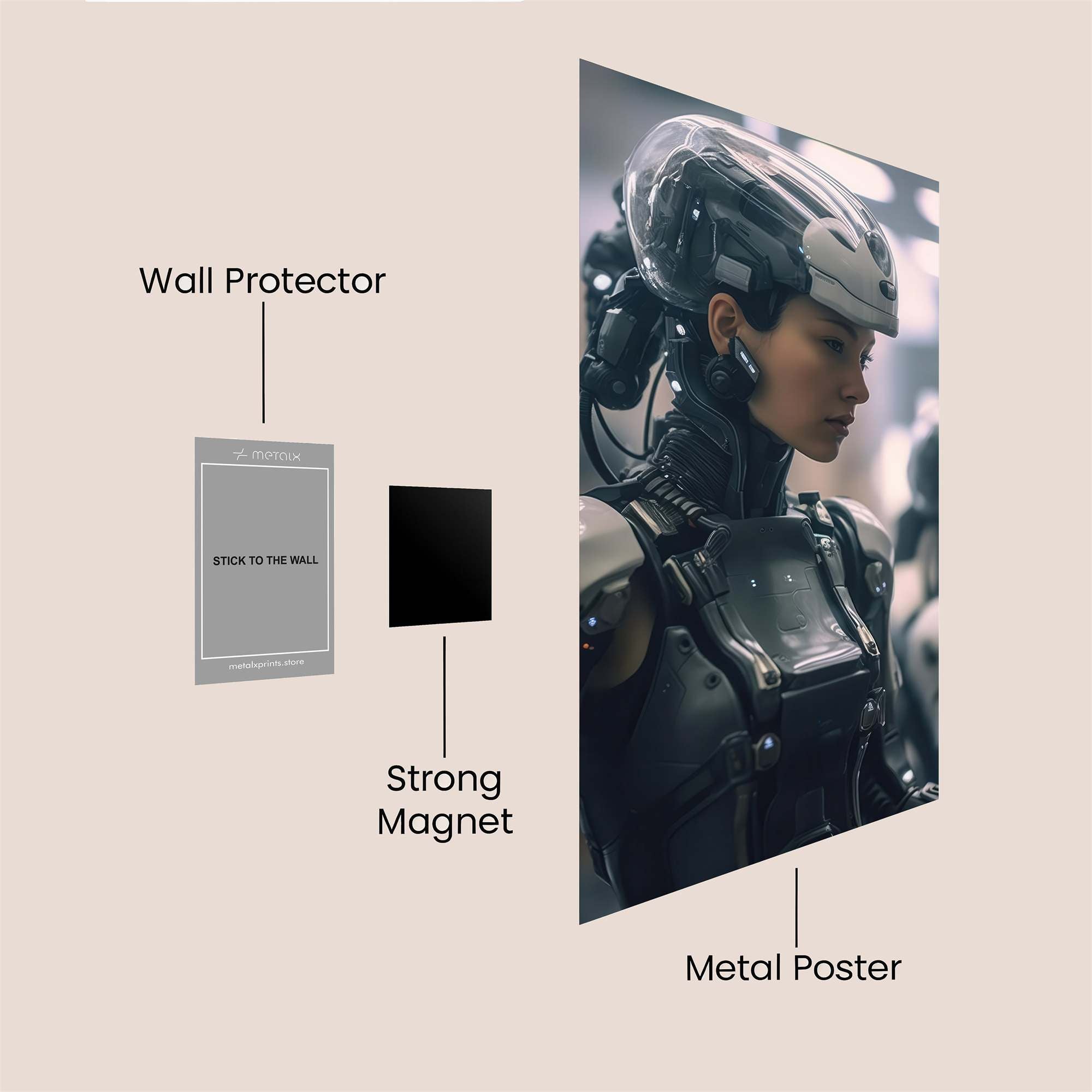 Cyber Serenity Safe Wall Magnetic / M