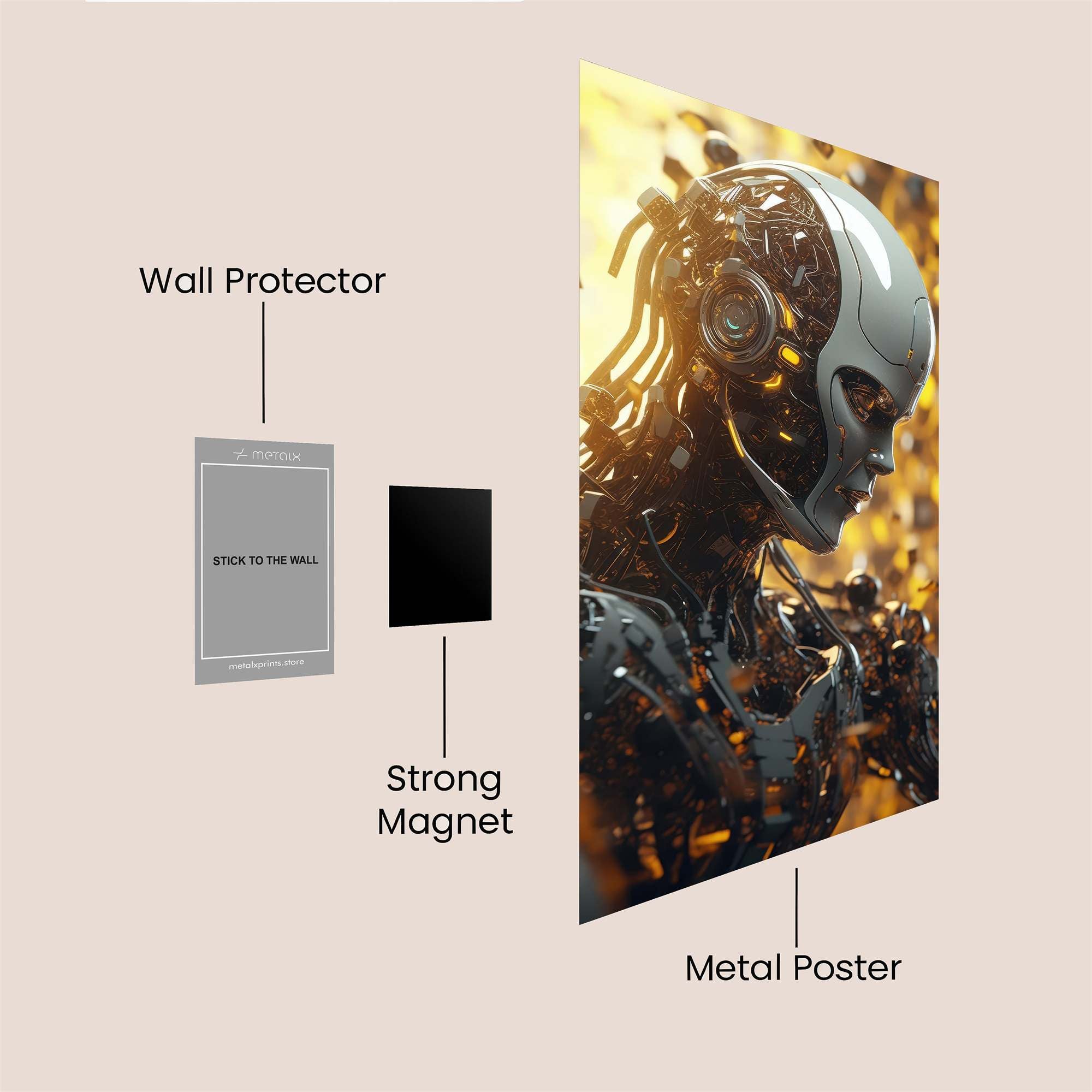 Cyber Serenity Safe Wall Magnetic / M