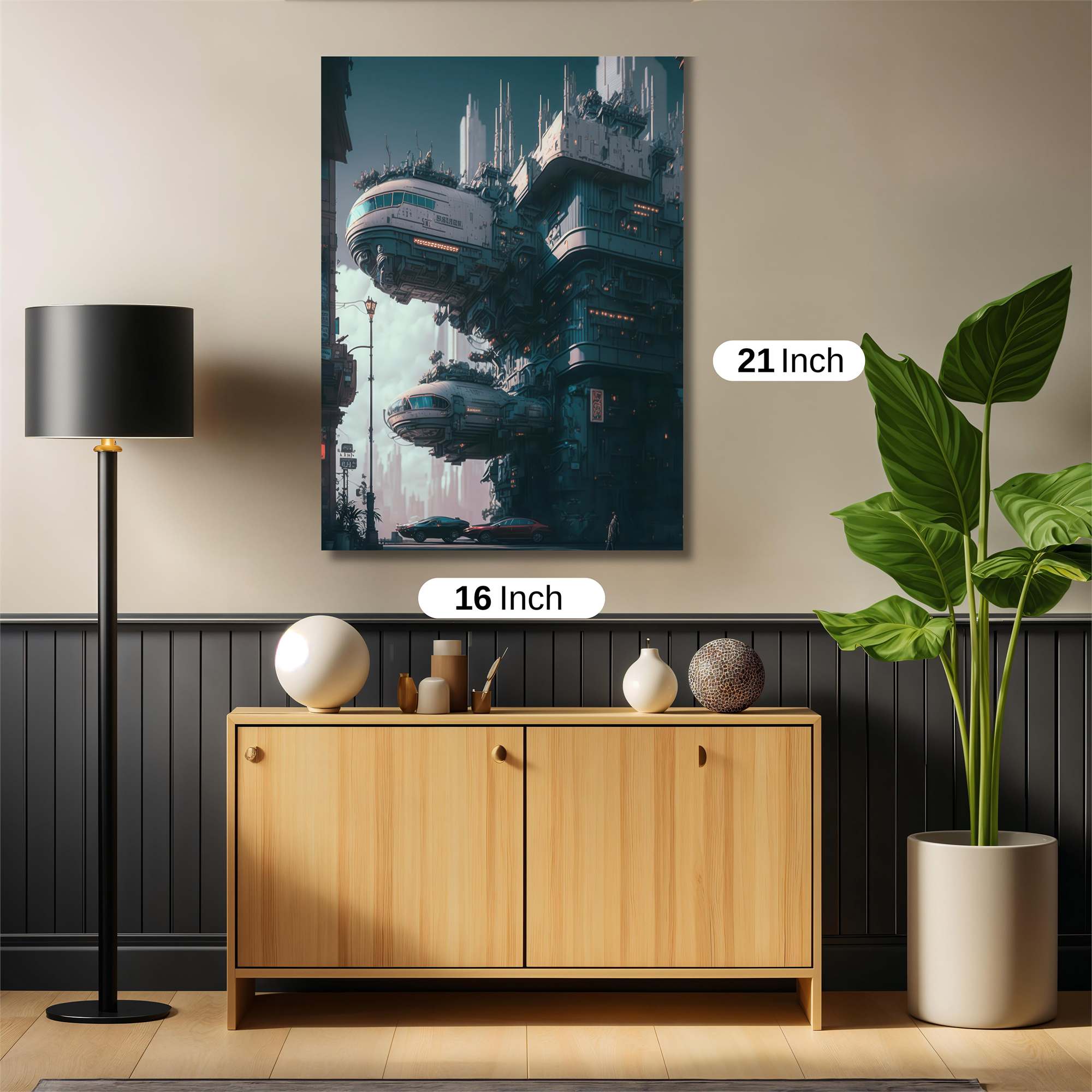 Futuristic Serenity Safe Wall Magnetic / M