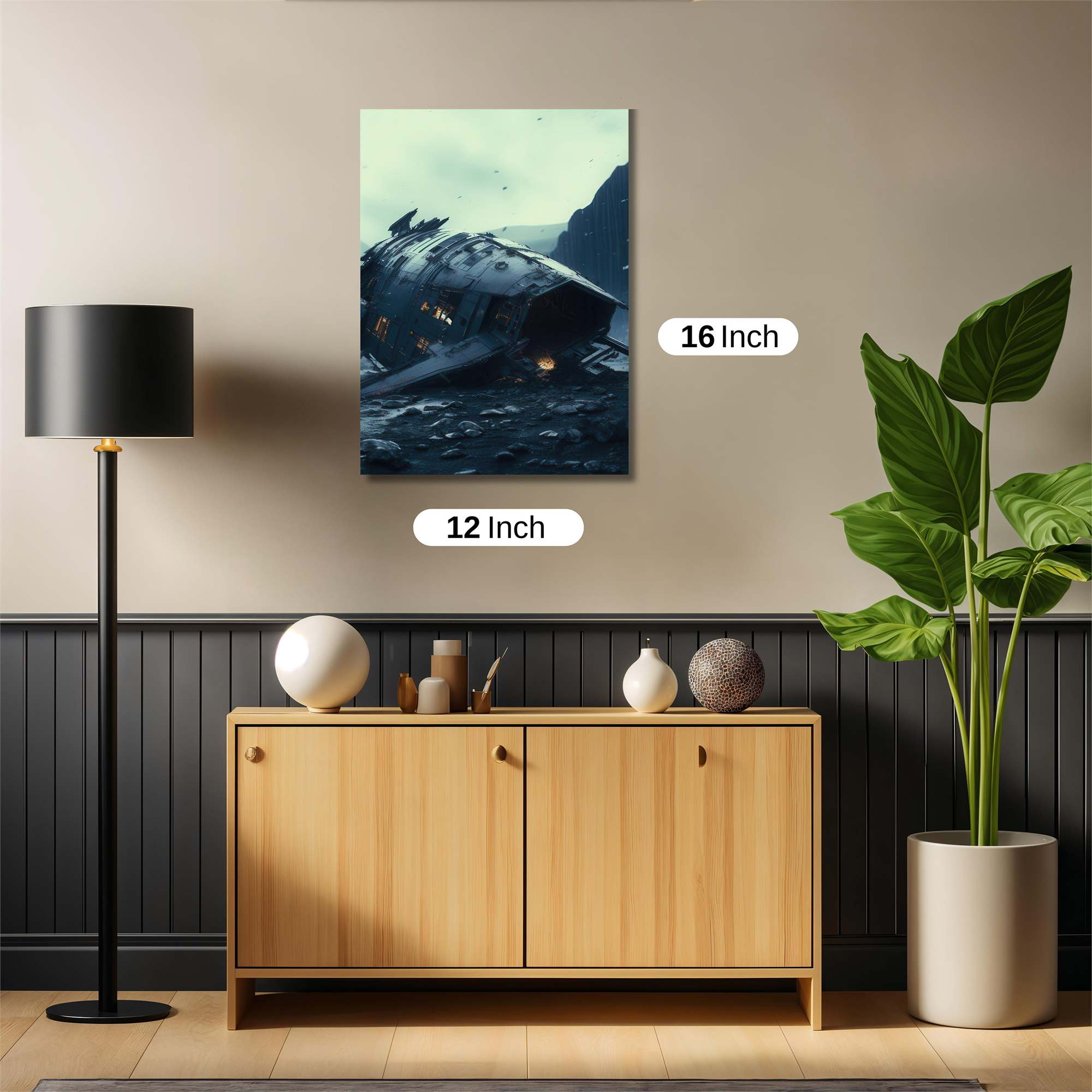 Futuristic Serenity Safe Wall Magnetic / M