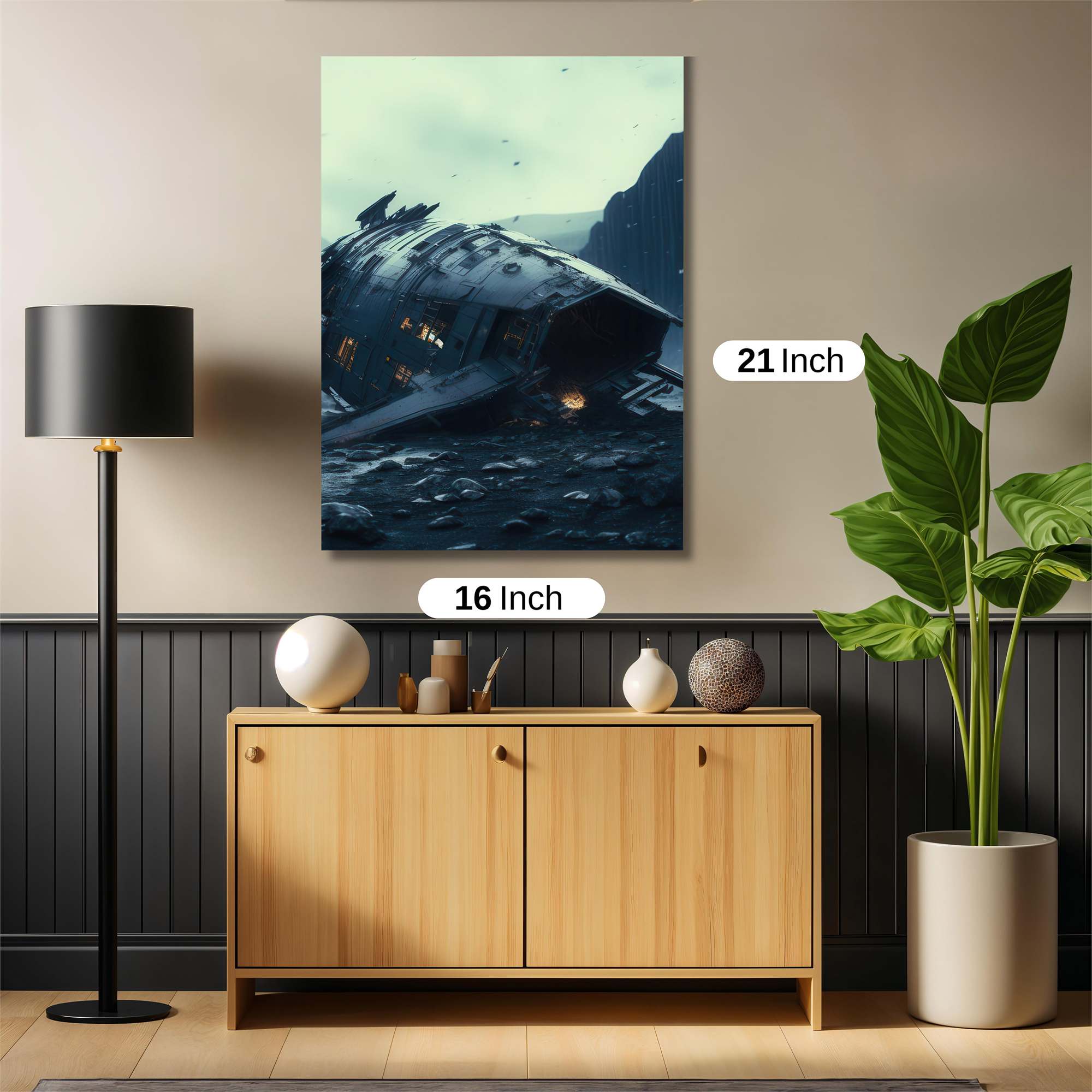 Futuristic Serenity Safe Wall Magnetic / M