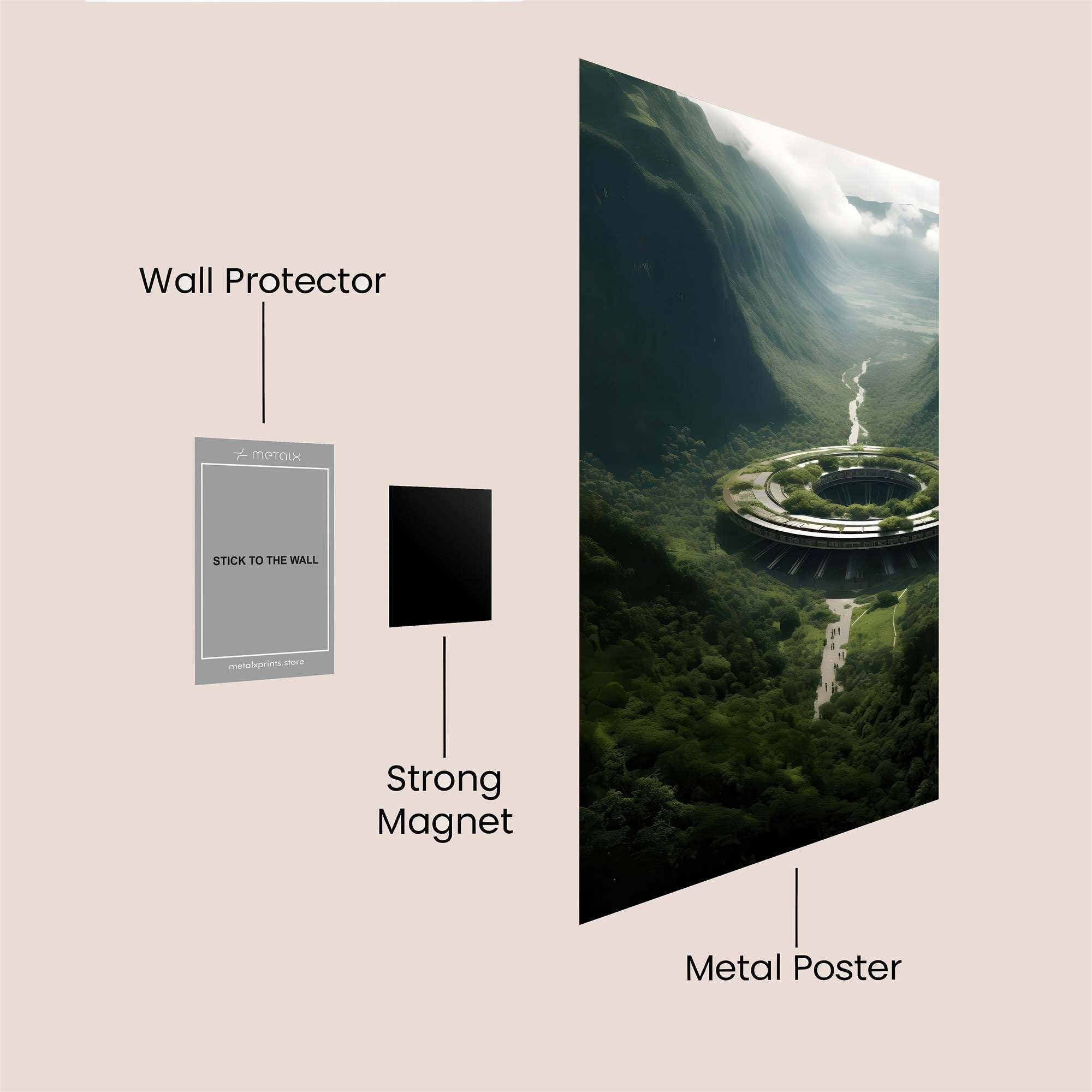 Apple Tranquility Safe Wall Magnetic / M