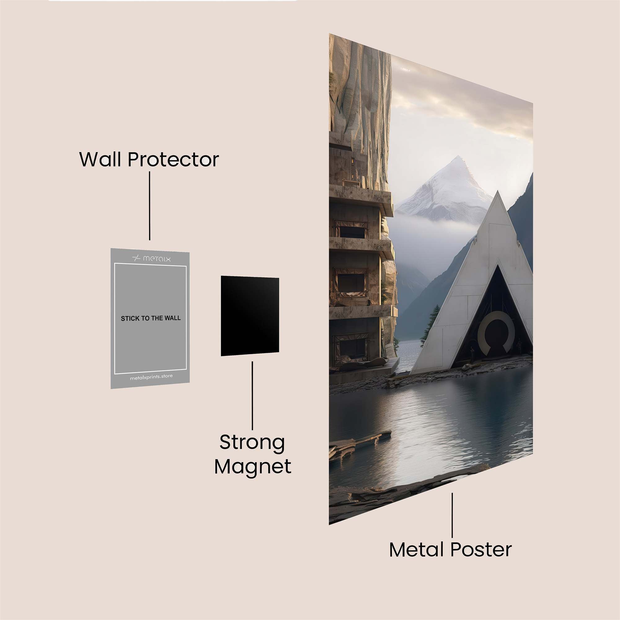 Pyramid Enigma Safe Wall Magnetic / M