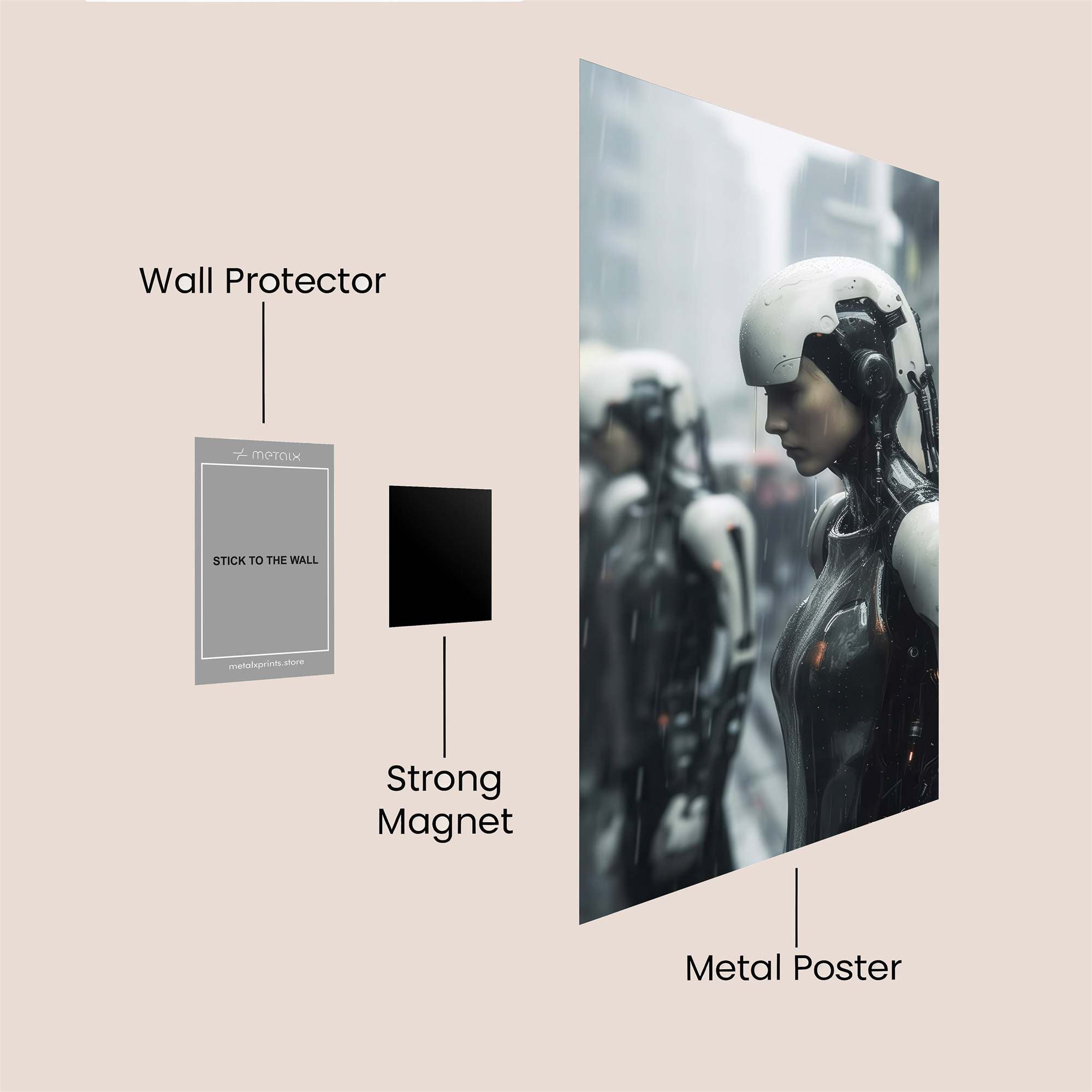 Android Melancholy Safe Wall Magnetic / M