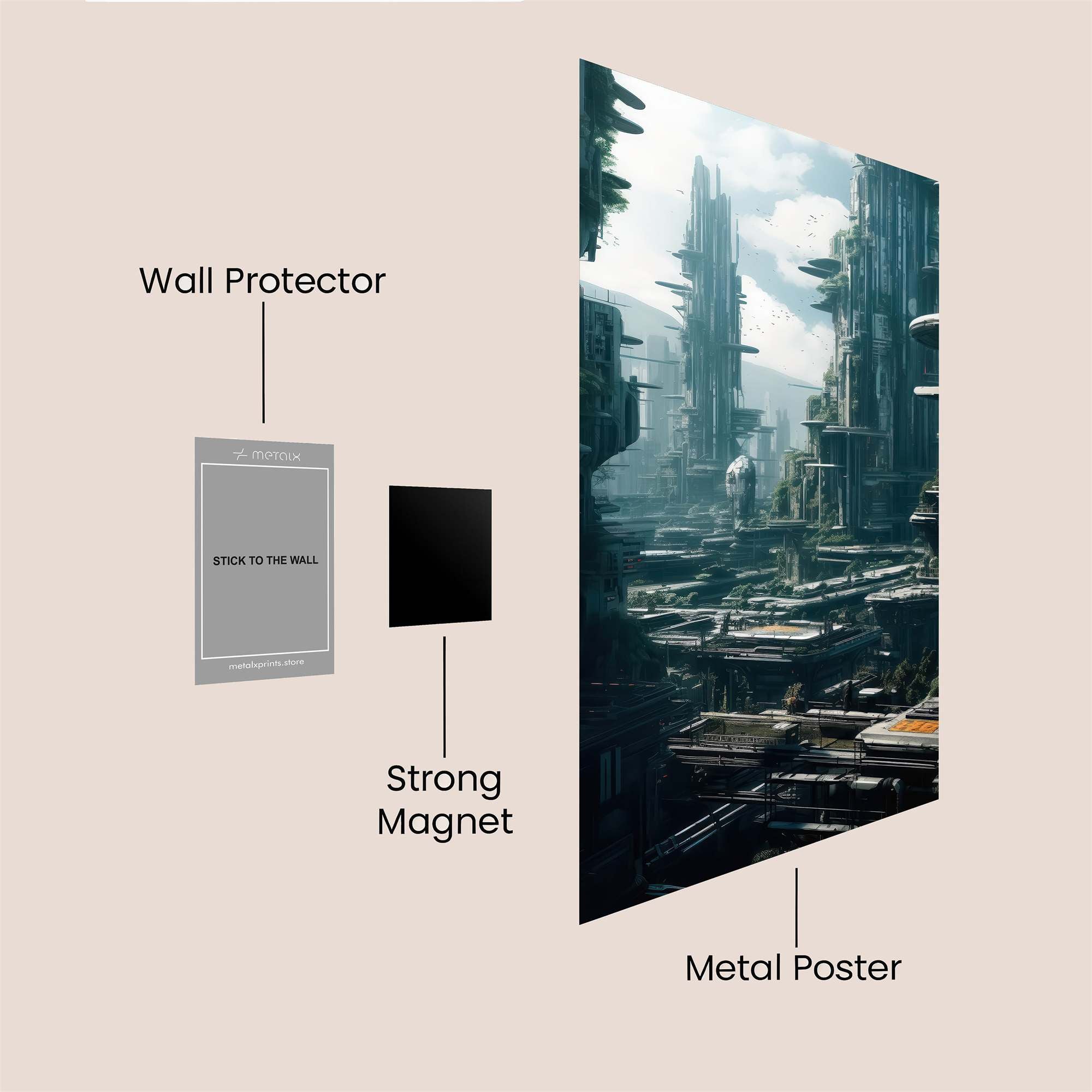 Cyber Ruin Safe Wall Magnetic / M