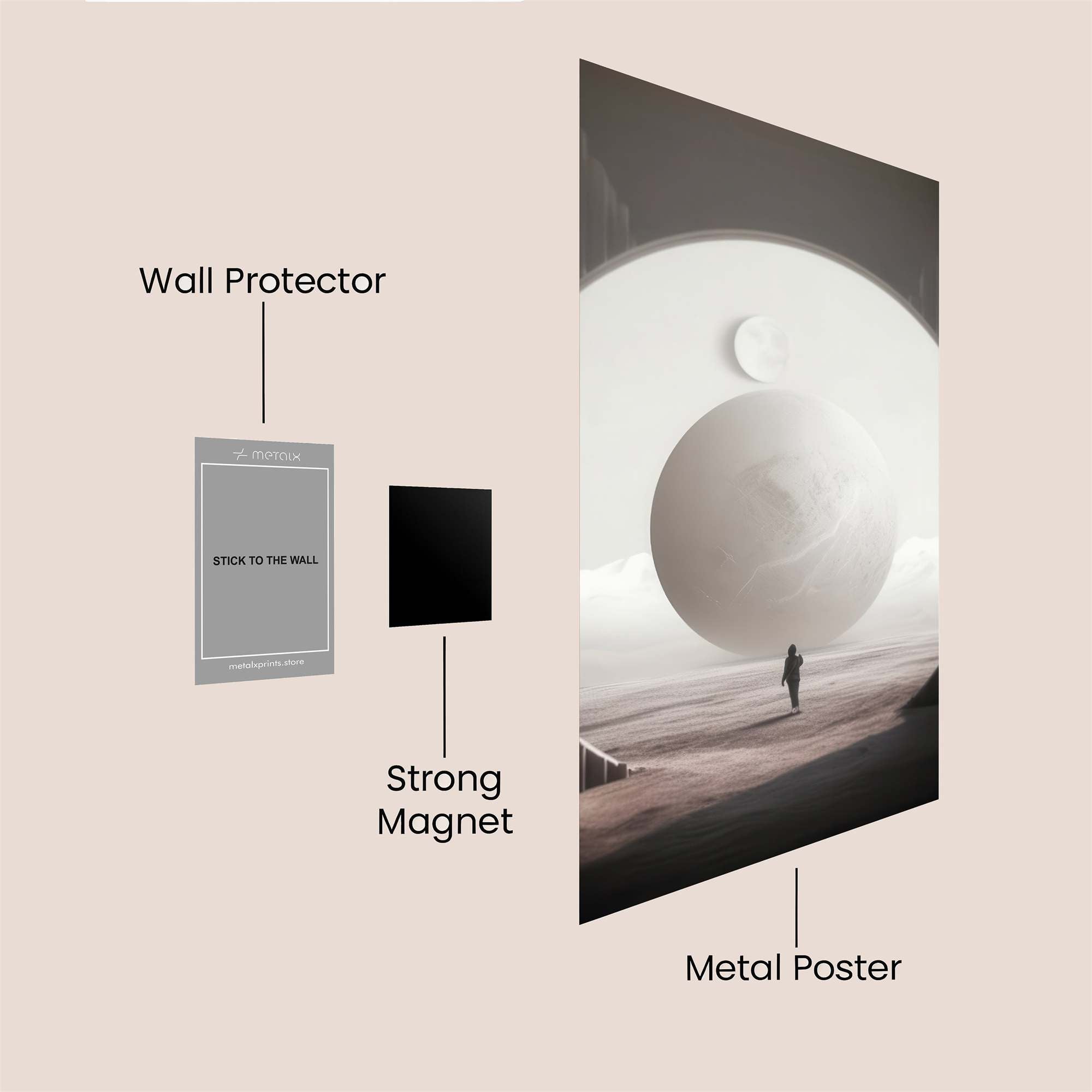Sphere Solitude Safe Wall Magnetic / M
