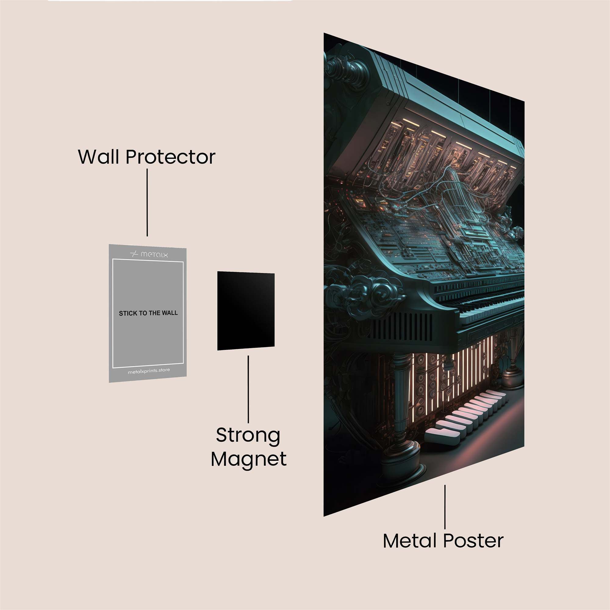 CyberPiano Safe Wall Magnetic / M