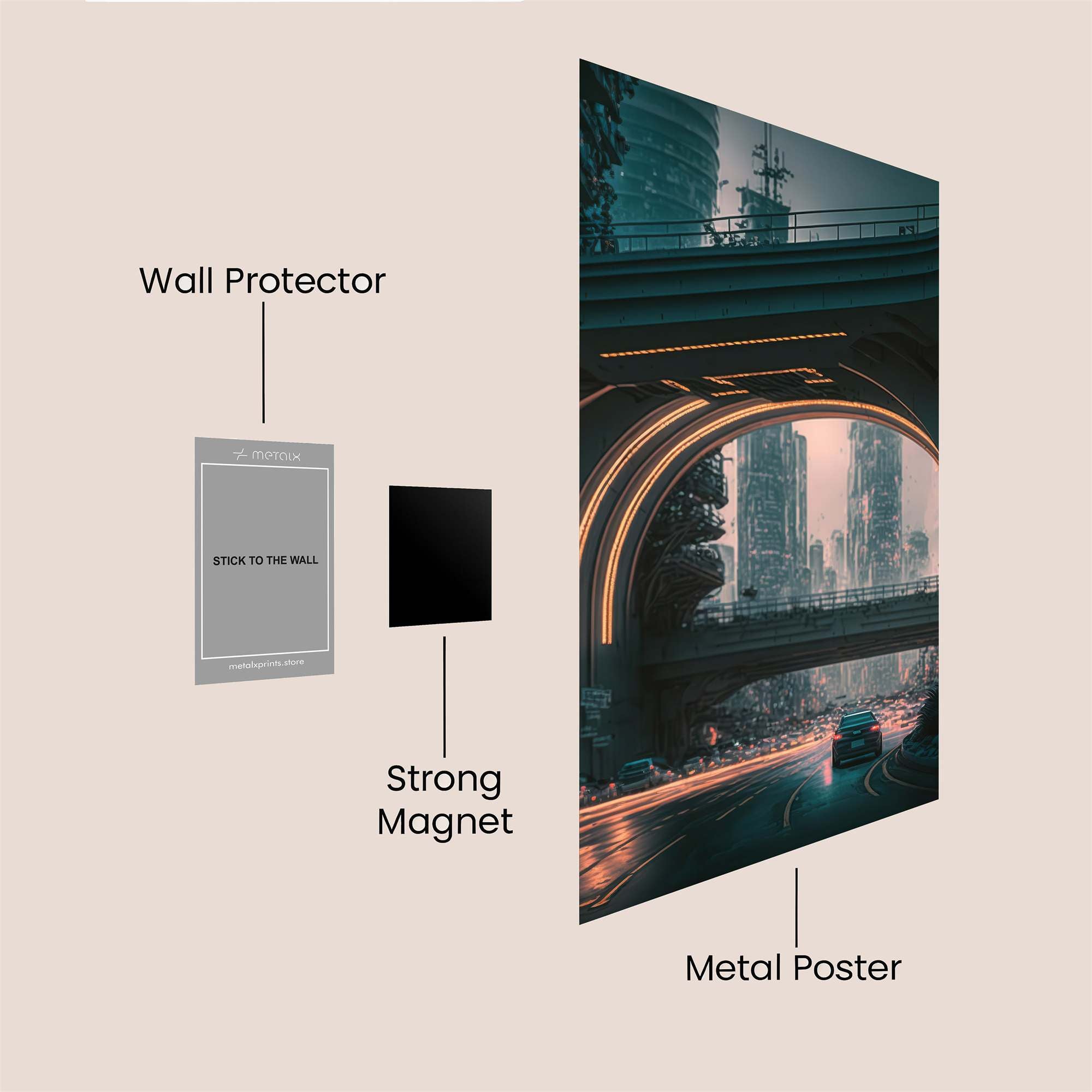 Cyber Serenity Safe Wall Magnetic / M