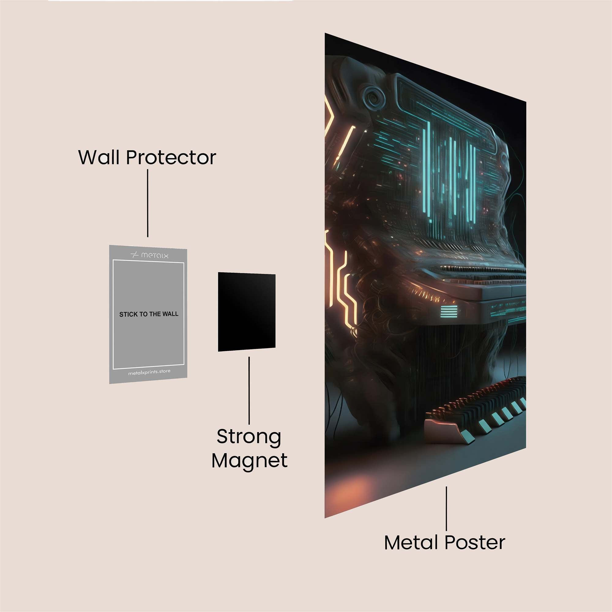 CyberPiano Safe Wall Magnetic / M