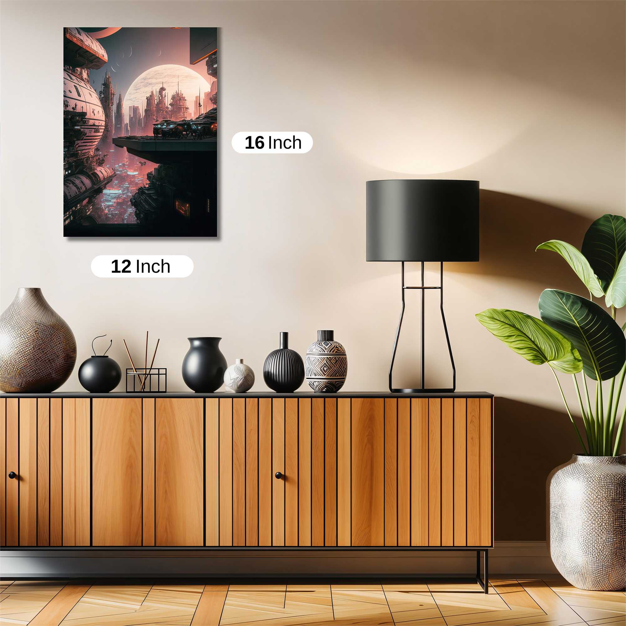 Moonlit Metropolis Safe Wall Magnetic / M