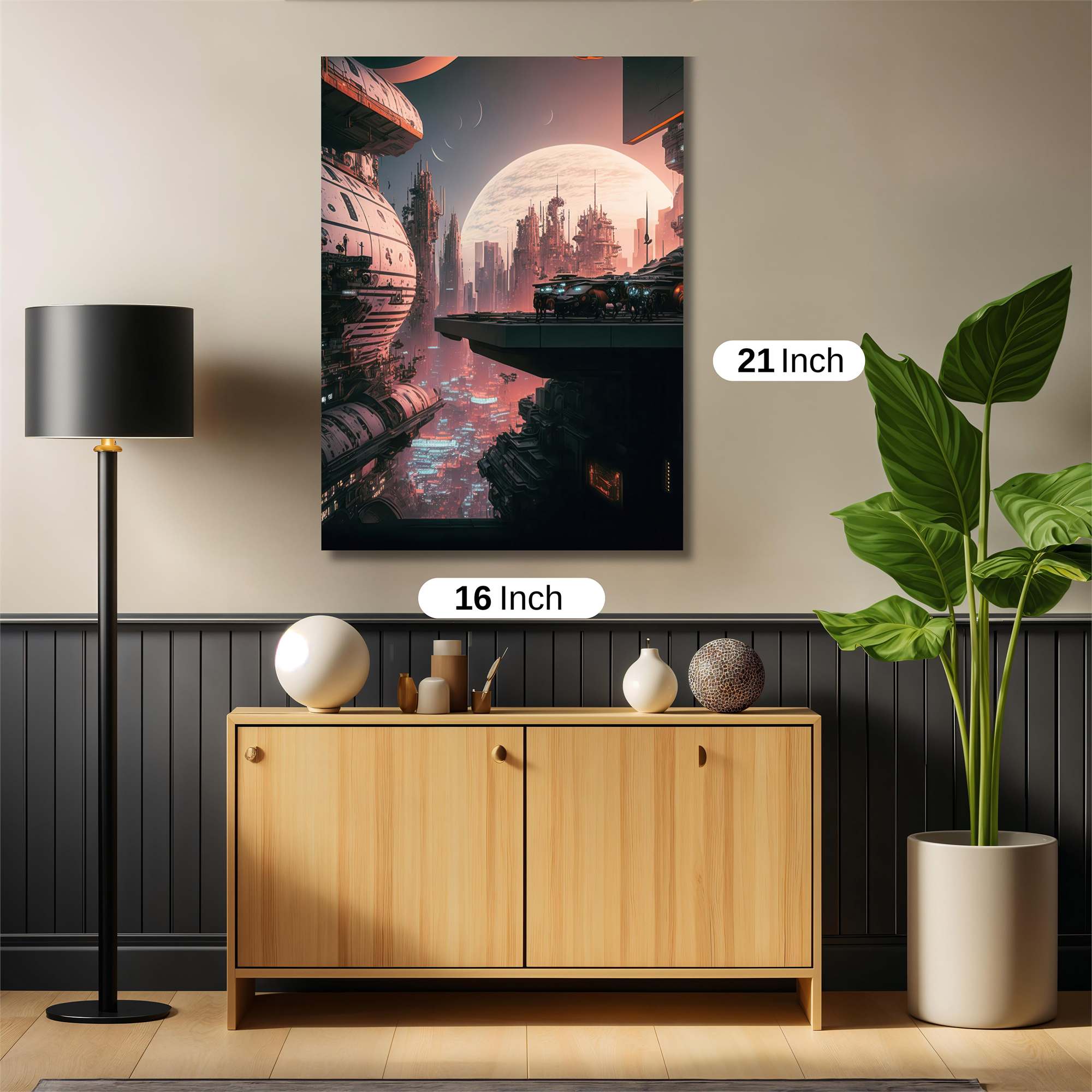 Moonlit Metropolis Safe Wall Magnetic / M