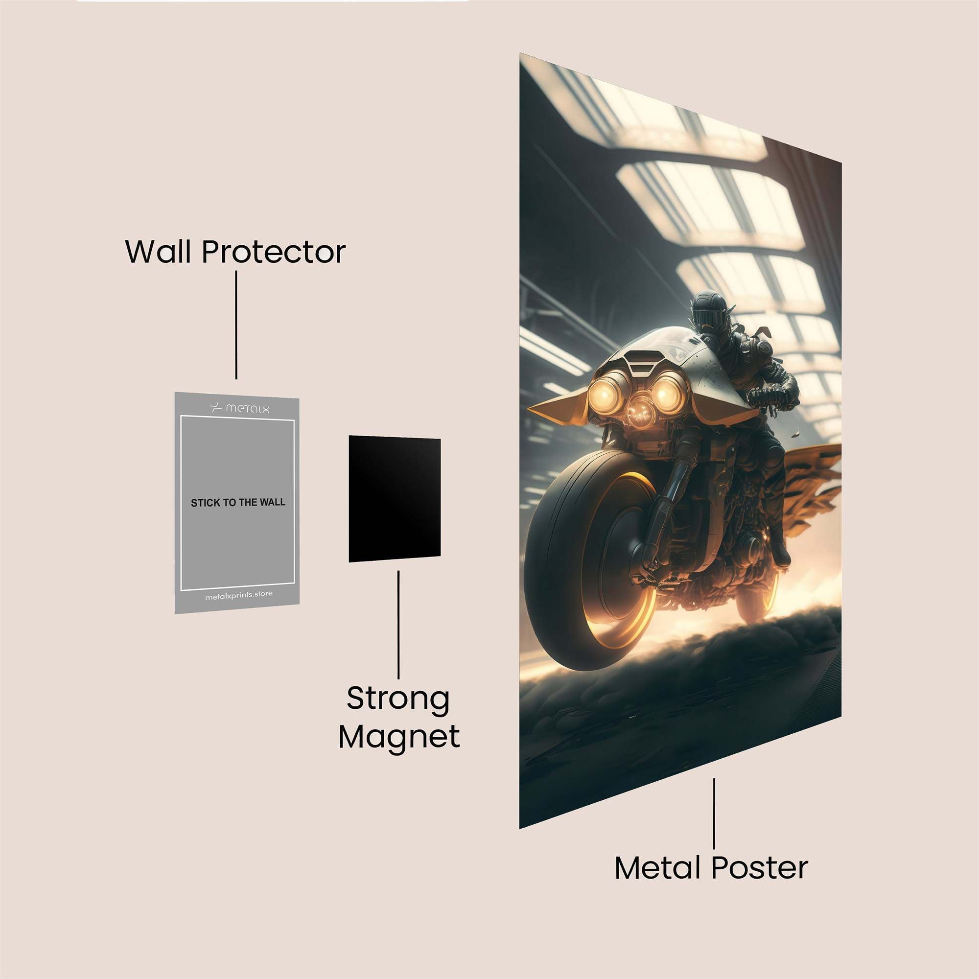 Futuristic Fury Safe Wall Magnetic / M
