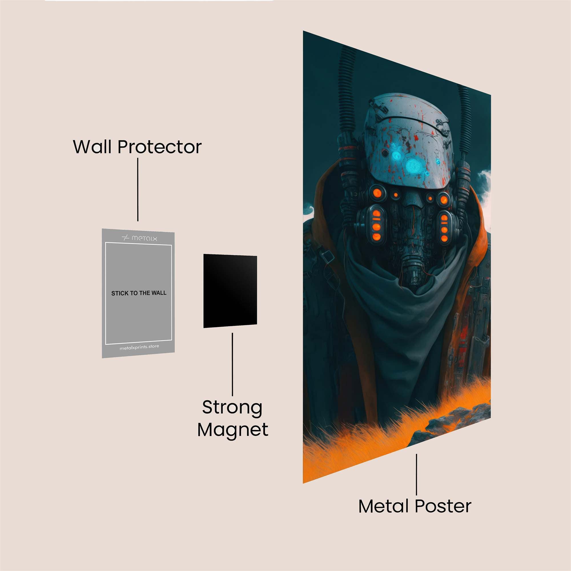Wasteland Warrior Safe Wall Magnetic / M