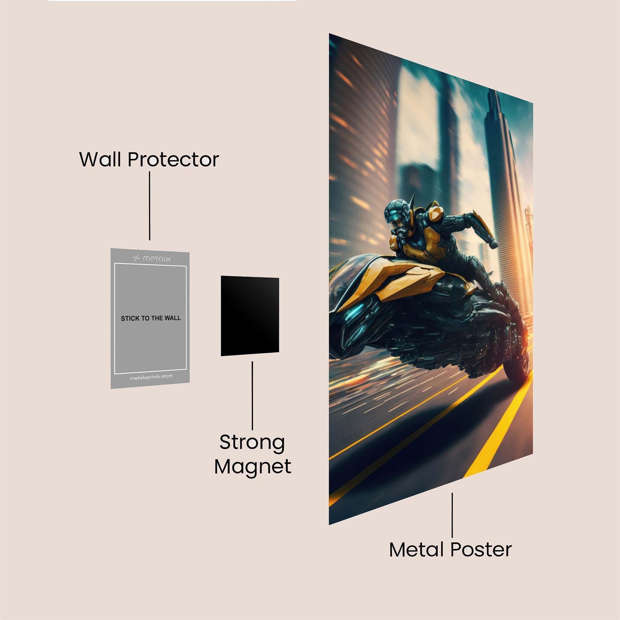 Bumblebee Blaze Safe Wall Magnetic / M