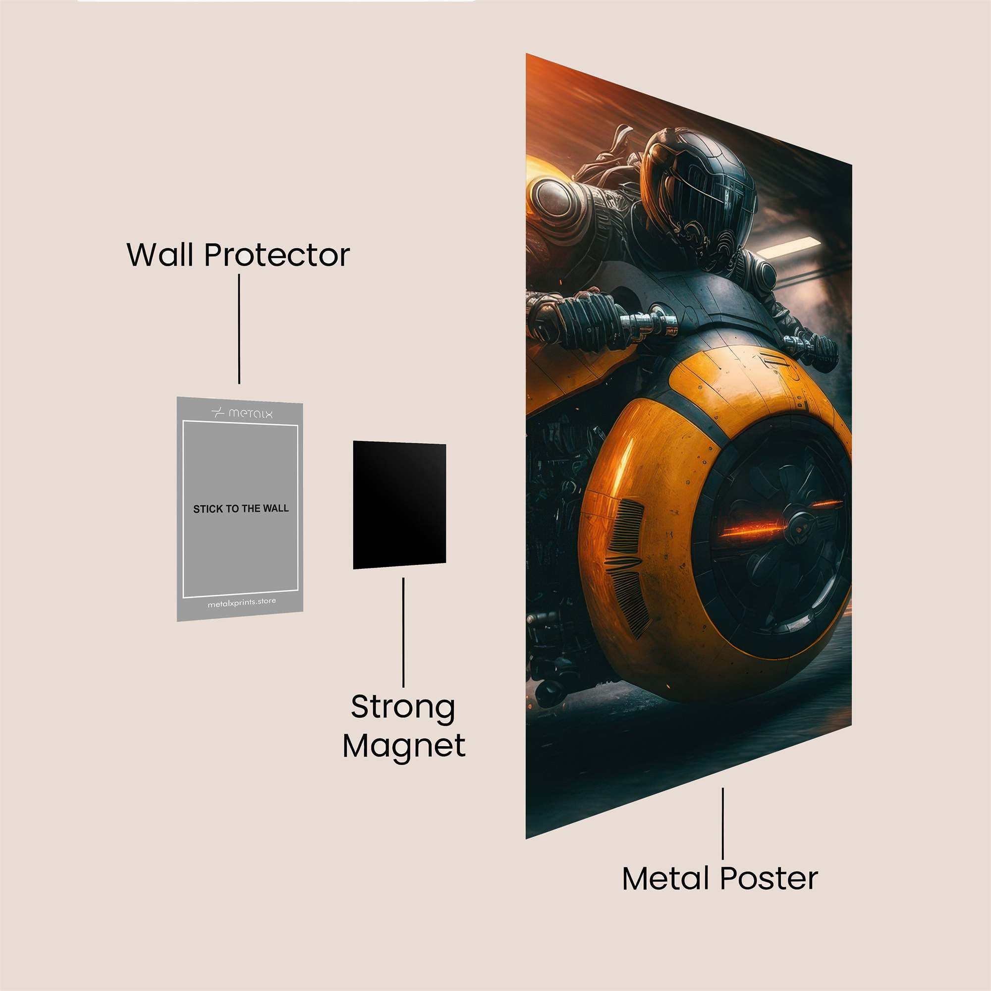 Cyberpunk Despair Safe Wall Magnetic / M