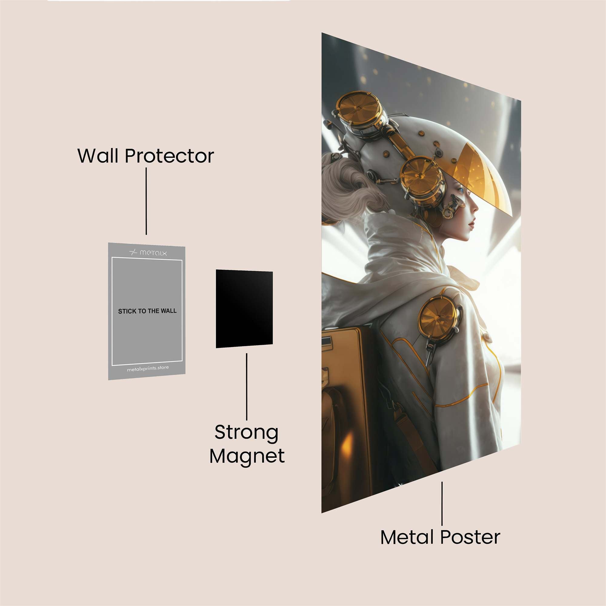 Astronaut Elegance Safe Wall Magnetic / M