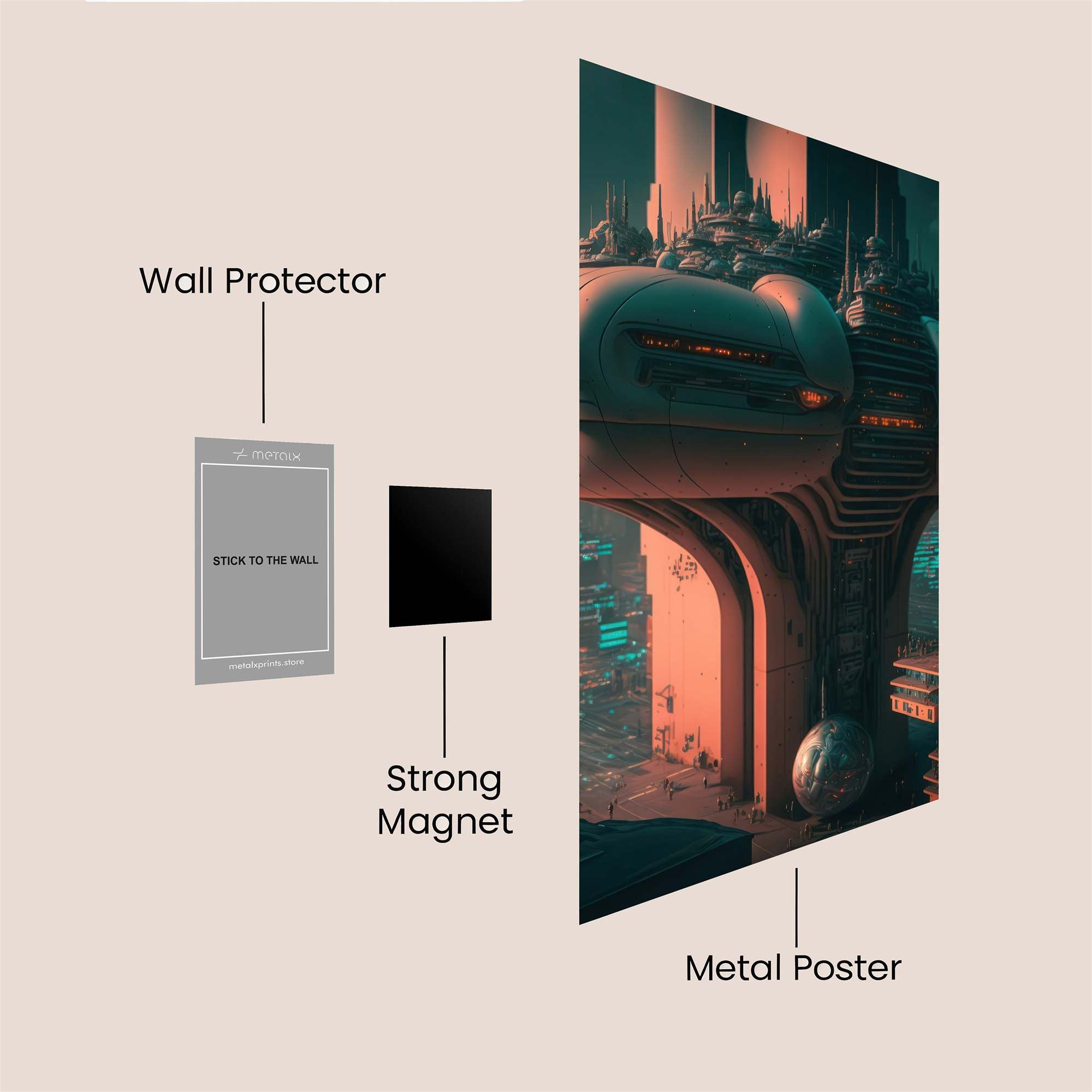 Neon Monolith Safe Wall Magnetic / M