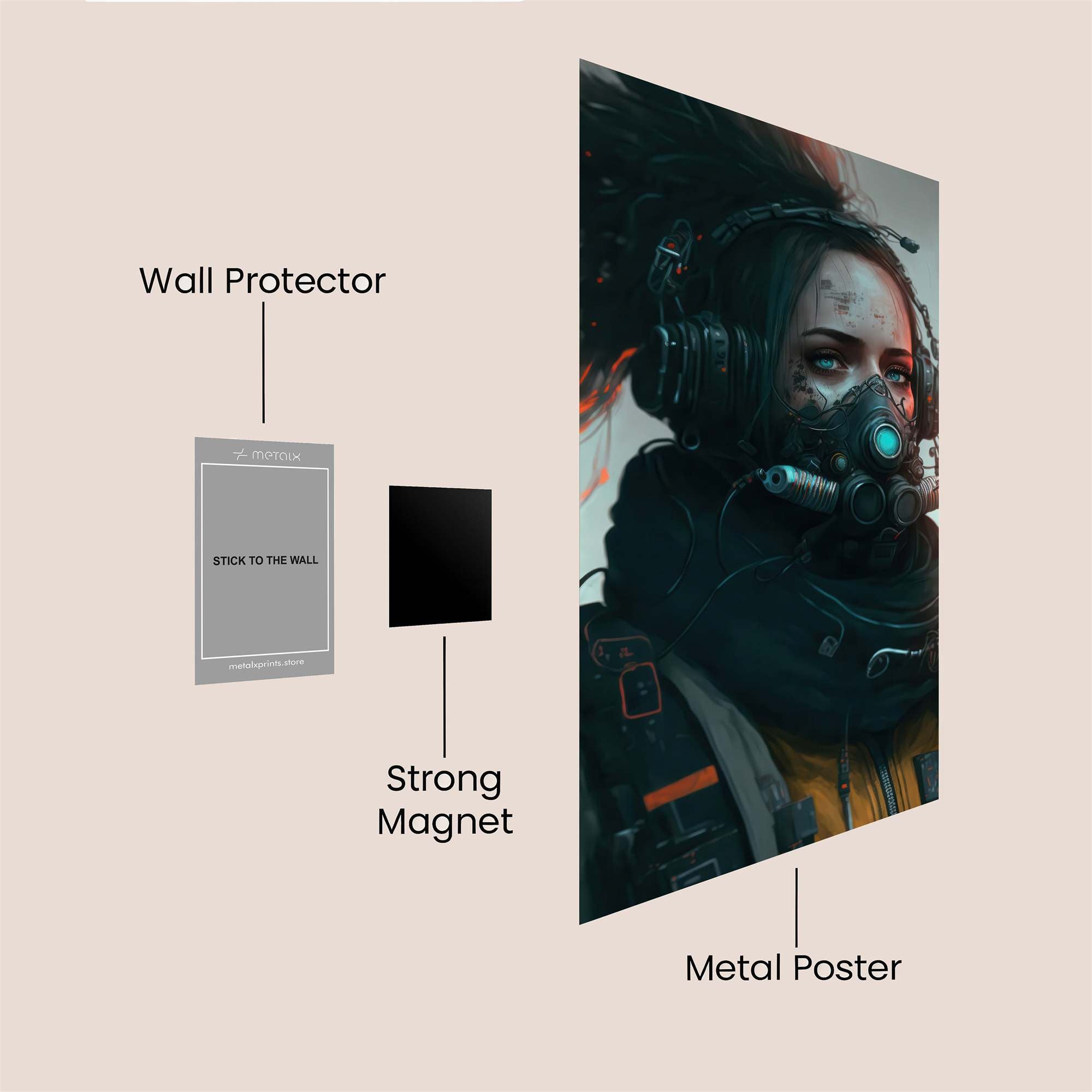 Cyberpunk Resilient Safe Wall Magnetic / M