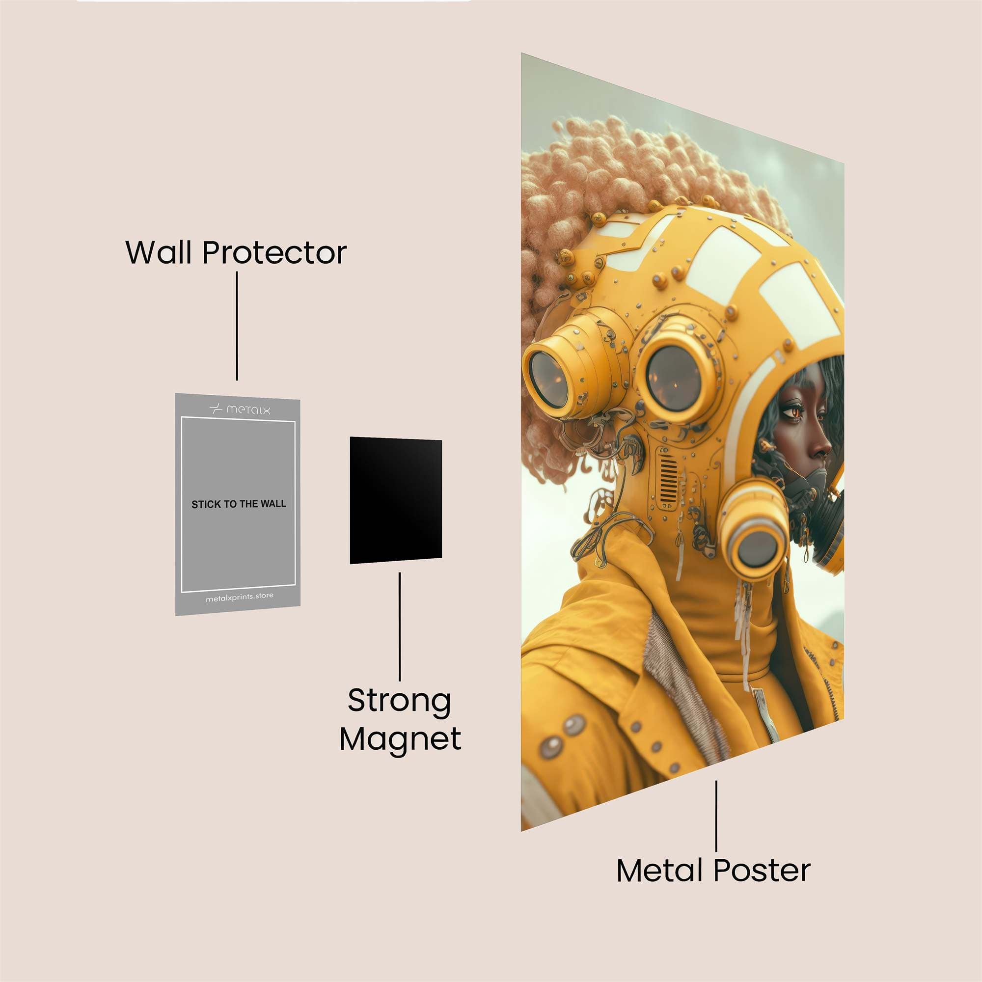 Afrofuturist Dream Safe Wall Magnetic / M