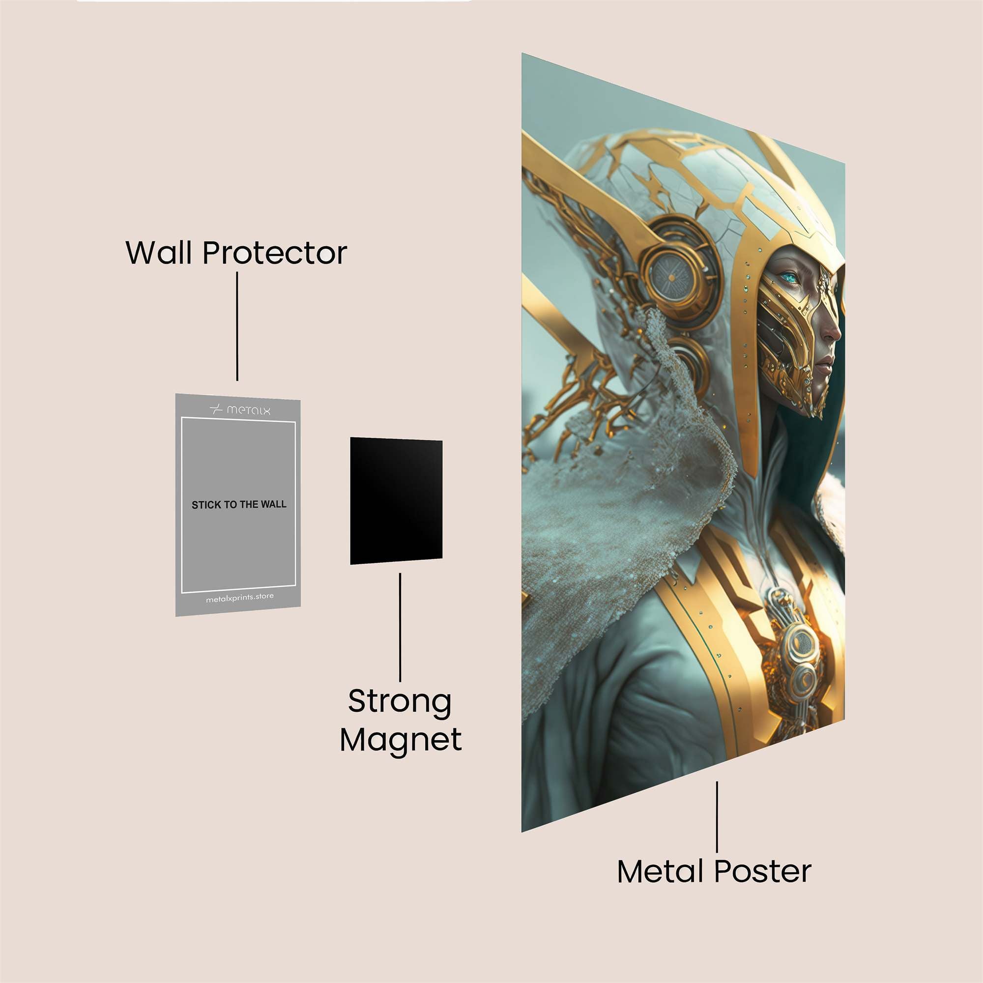 Golden Serenity Safe Wall Magnetic / M