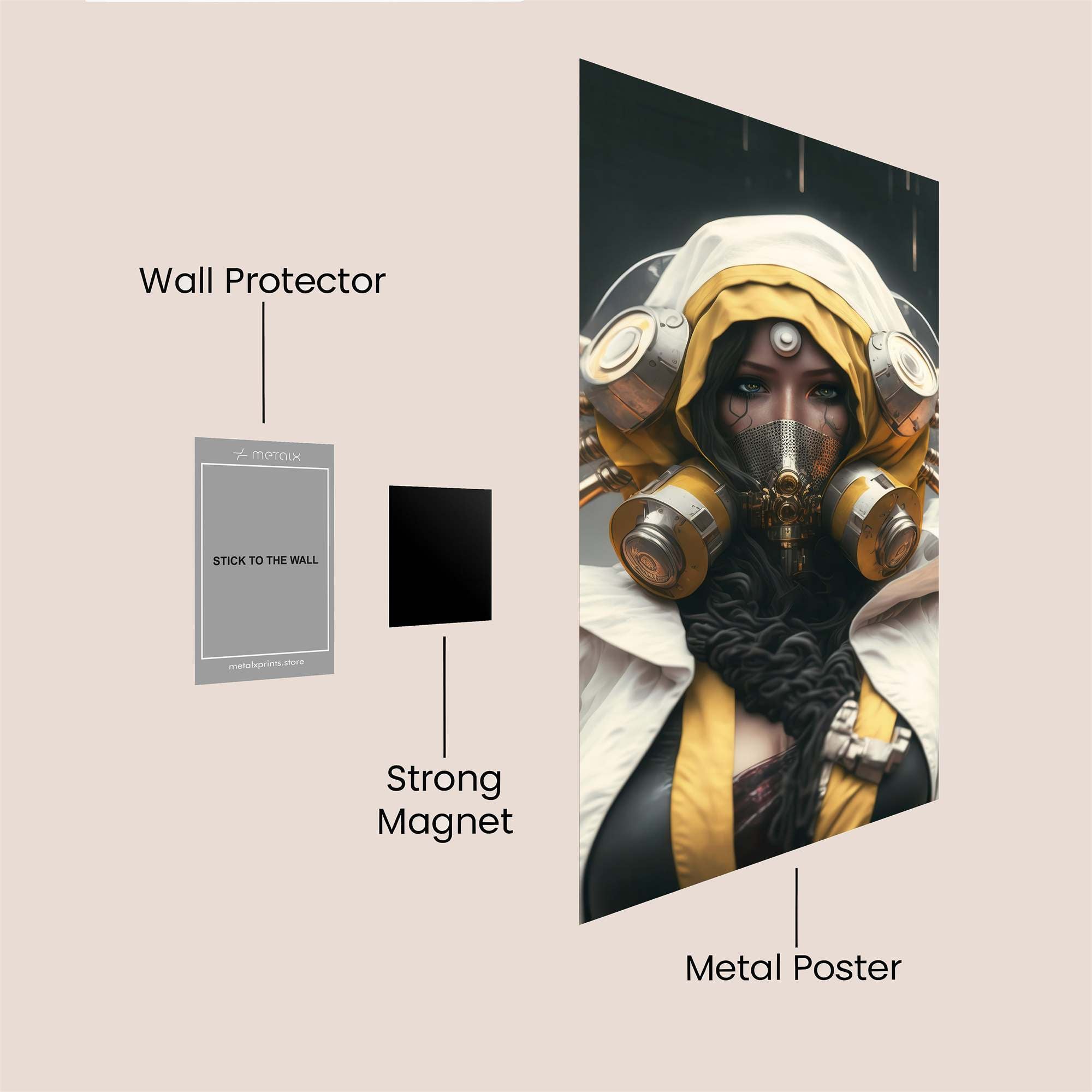 Masked Mystique Safe Wall Magnetic / M