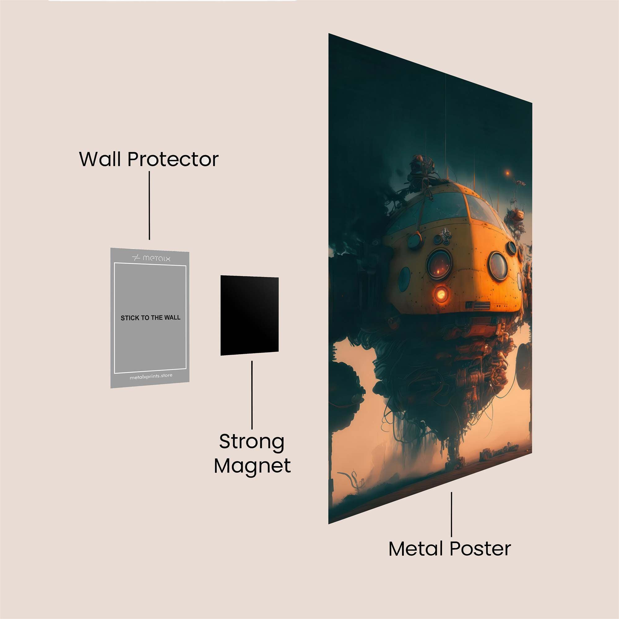 Drone Apocalyptic Safe Wall Magnetic / M