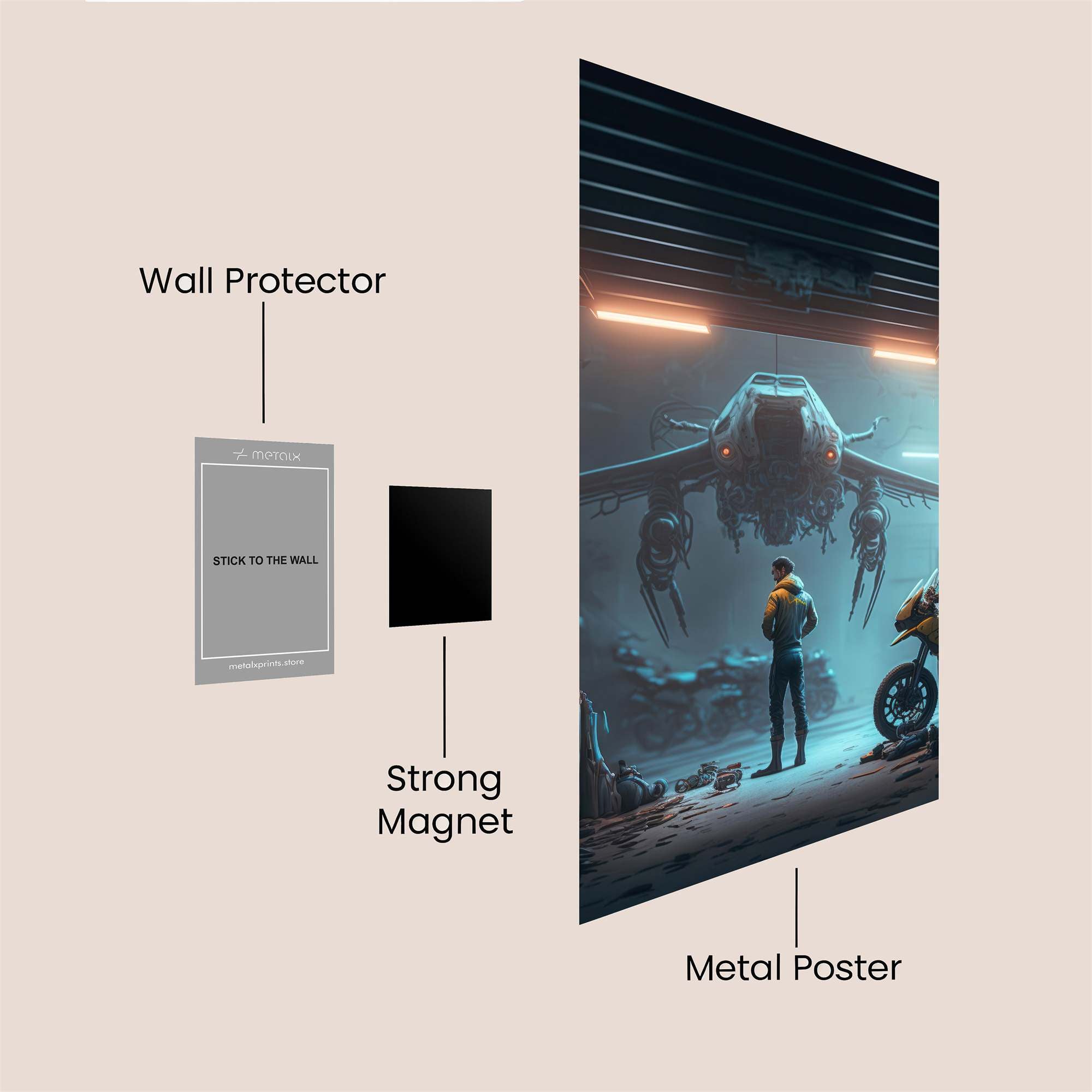 Drone Arrival Safe Wall Magnetic / M
