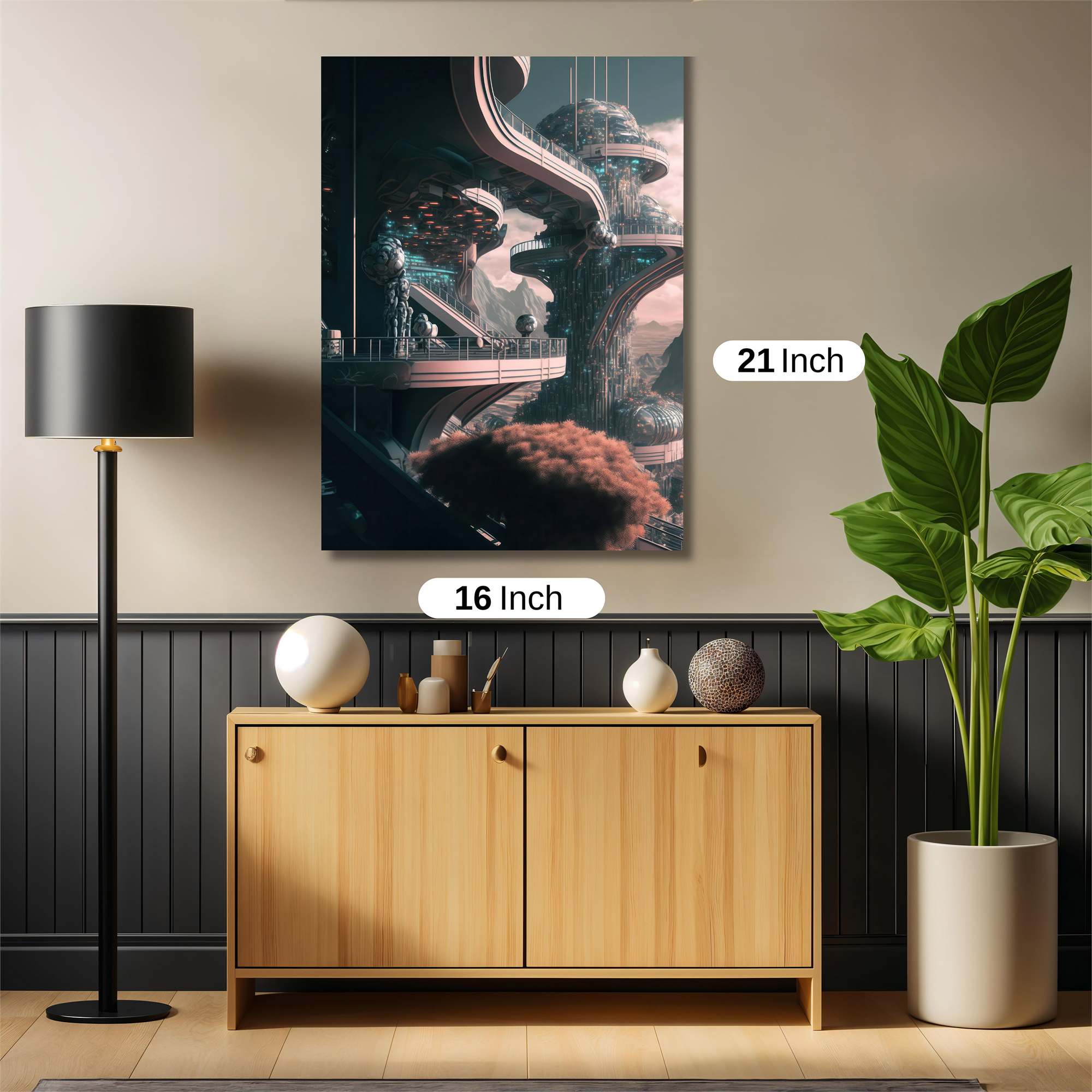 Futuristic Serenity Safe Wall Magnetic / M