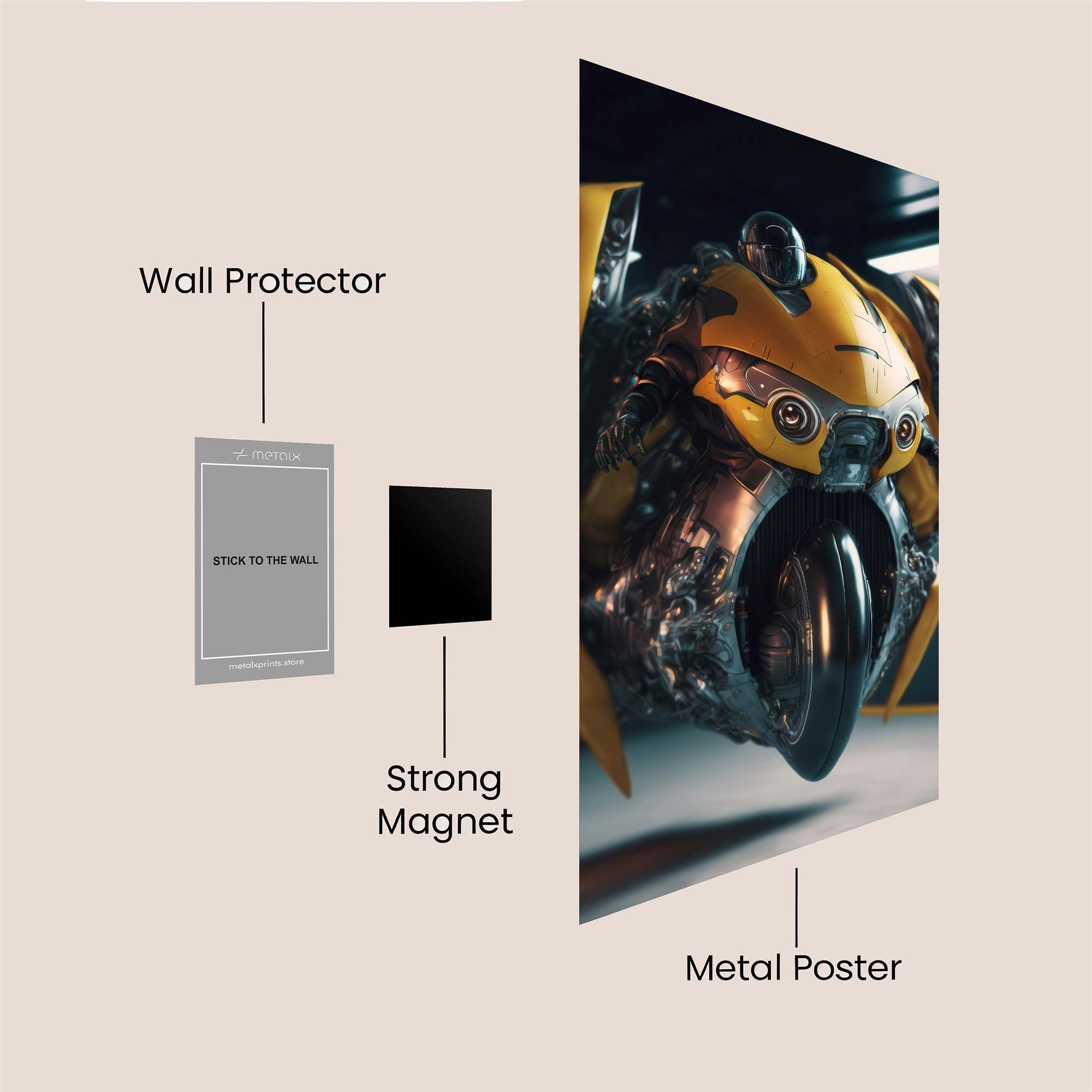 Bumblebee Menace Safe Wall Magnetic / M