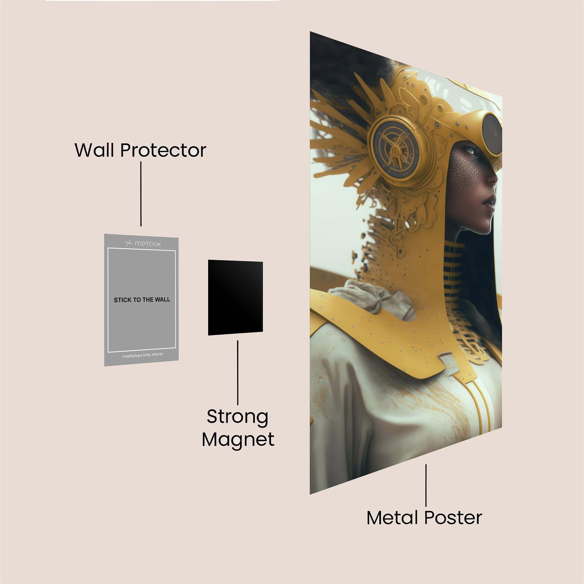 Pharaoh Futuristic Safe Wall Magnetic / M