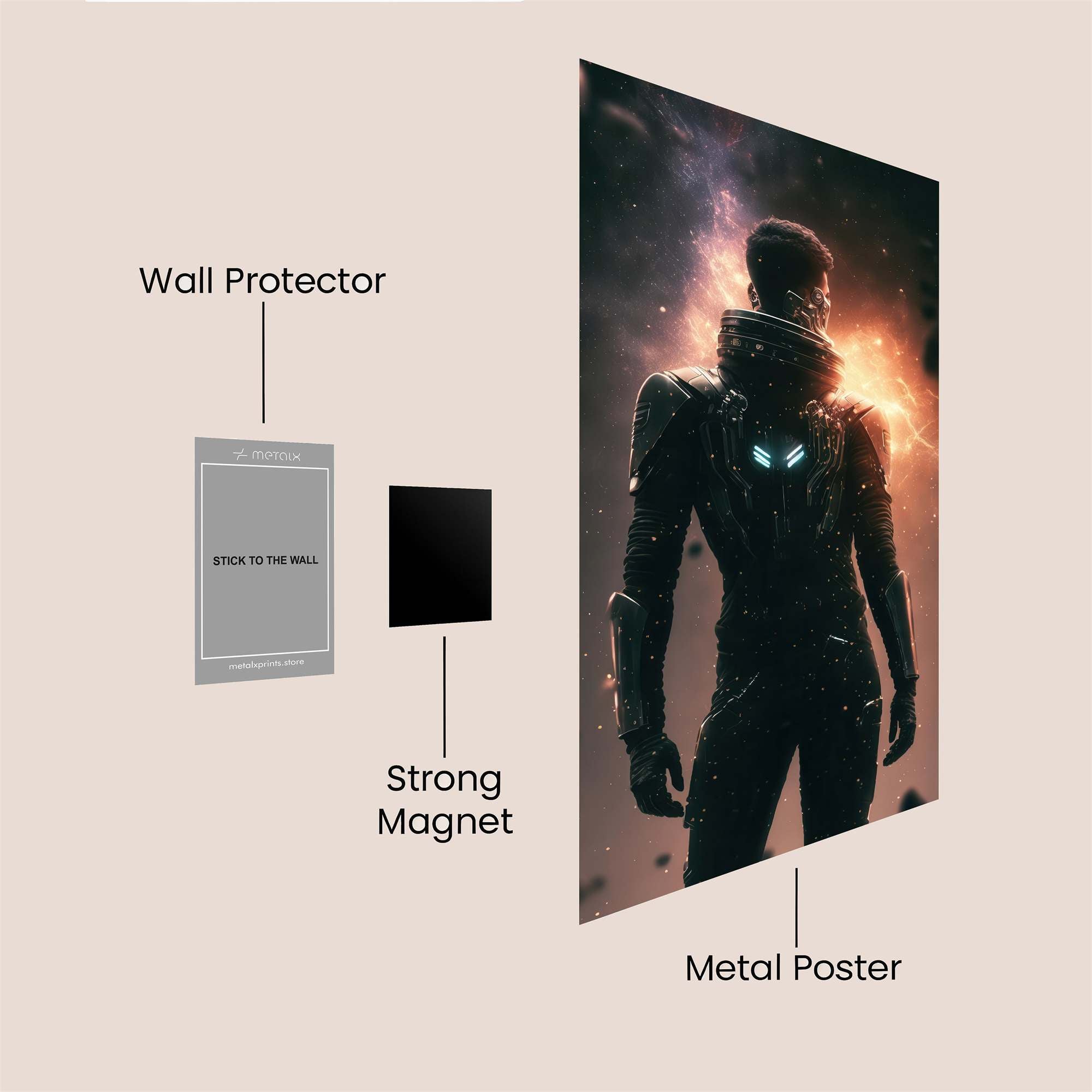 Astronaut Blaze Safe Wall Magnetic / M