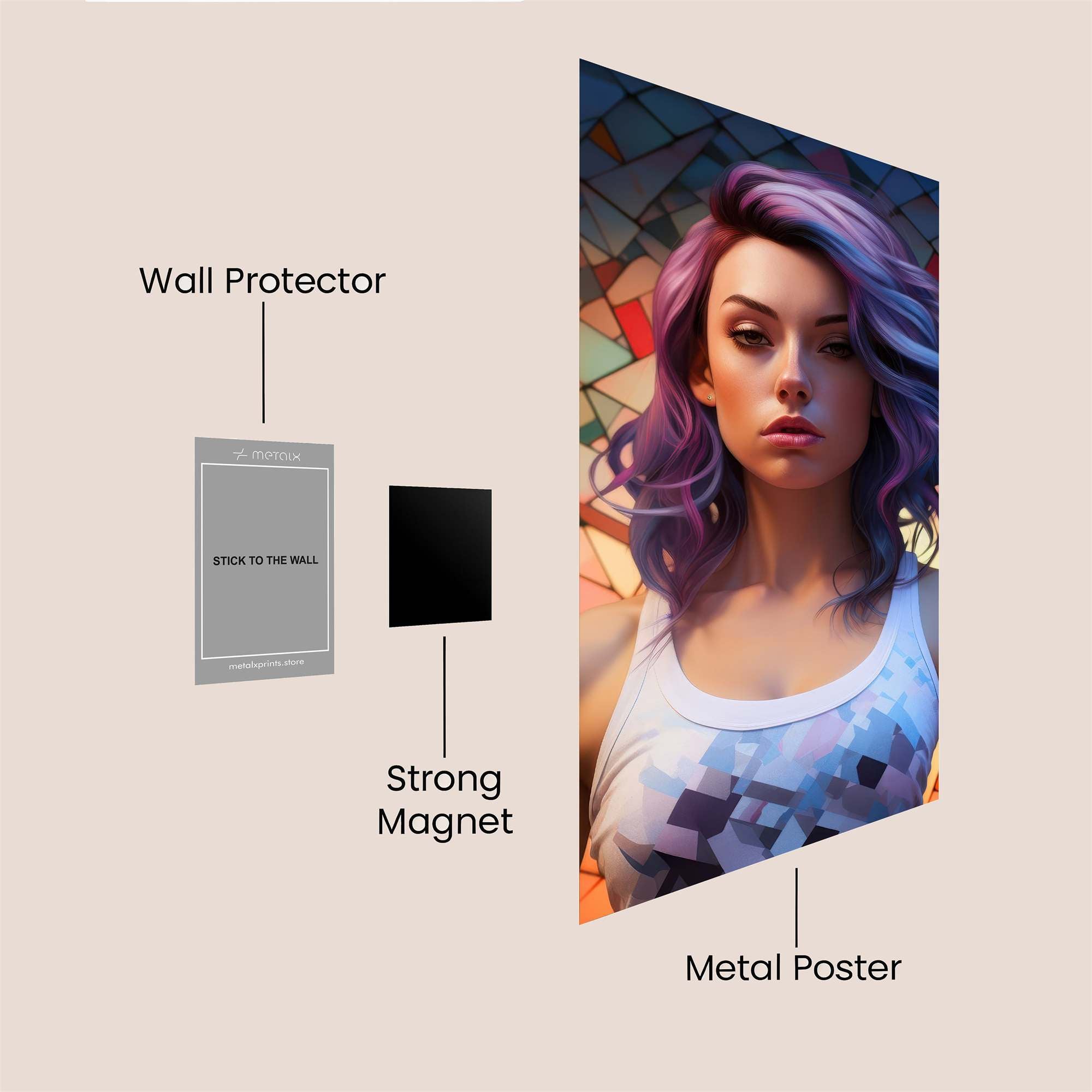 Violet Enigma Safe Wall Magnetic / M