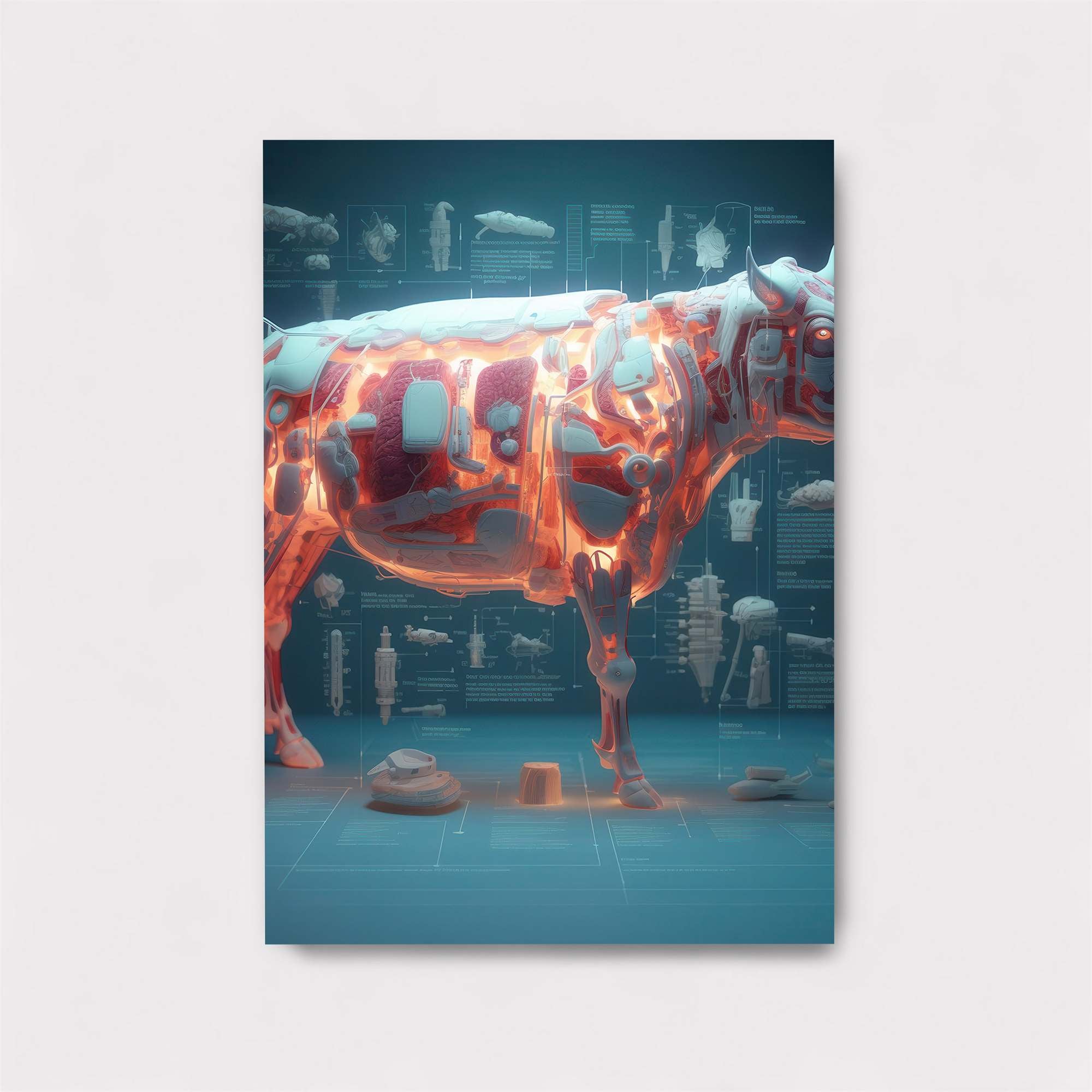 Cow Anatomy Safe Wall Magnetic / M