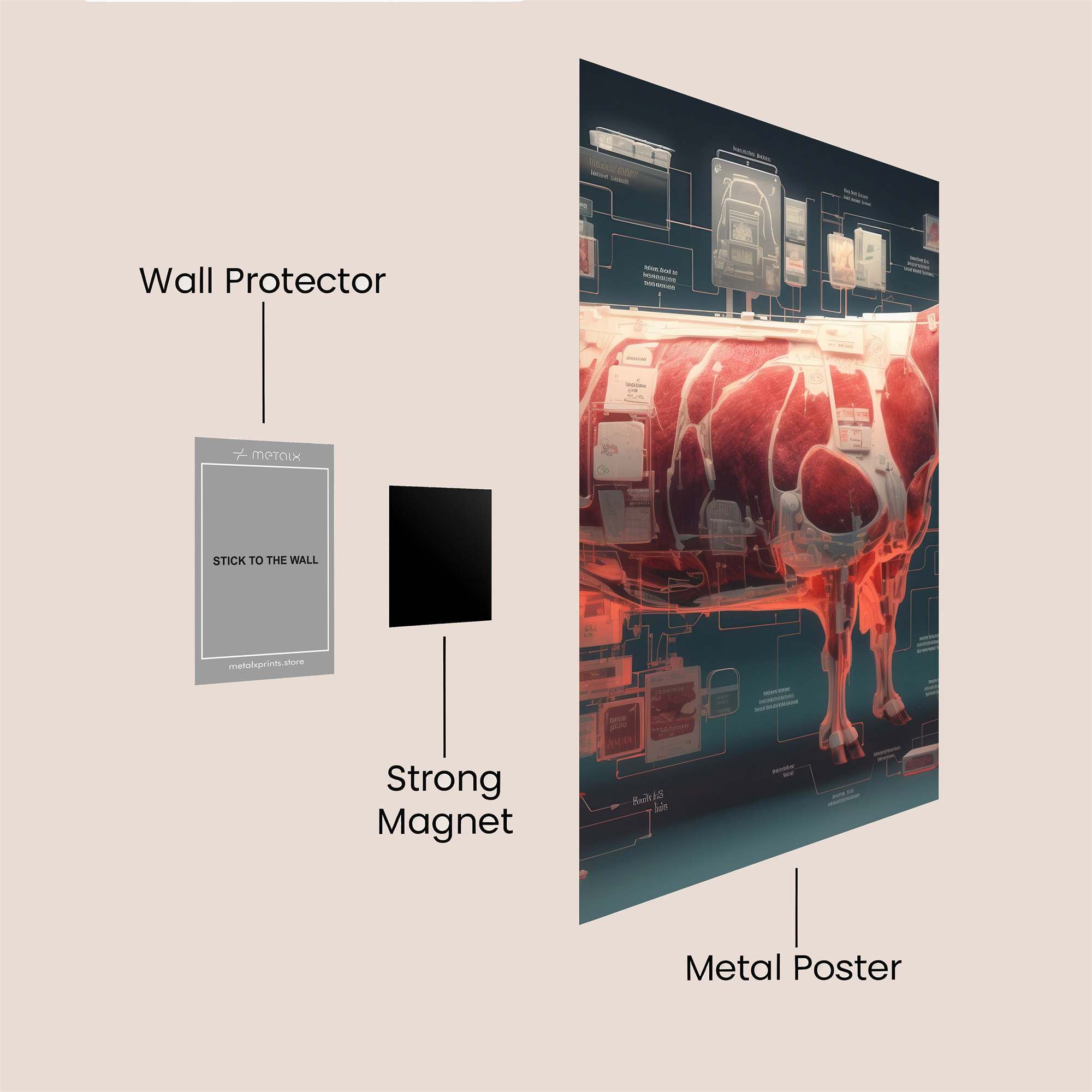 Cybernetic Cow Safe Wall Magnetic / M