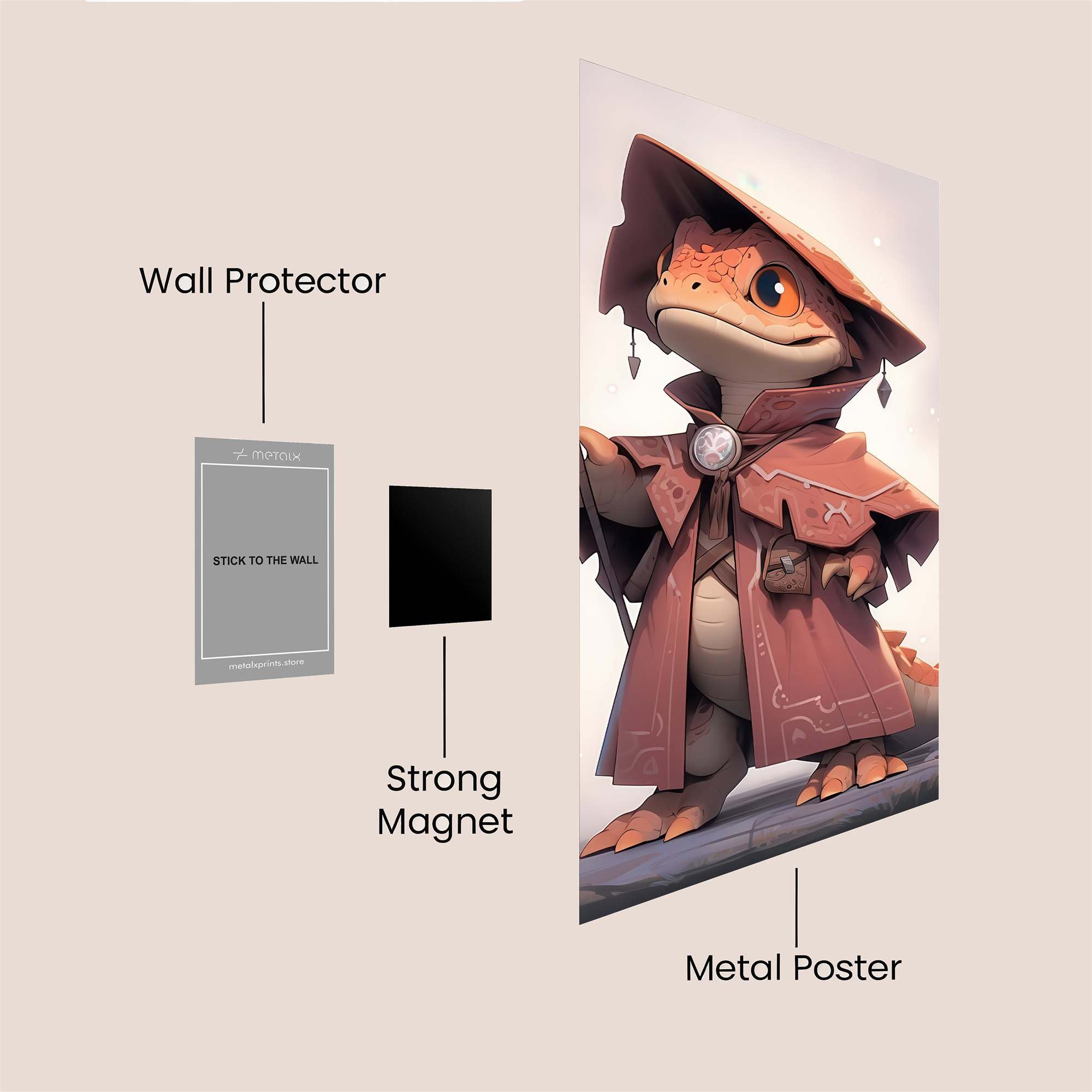 Lizard Mystic Safe Wall Magnetic / M