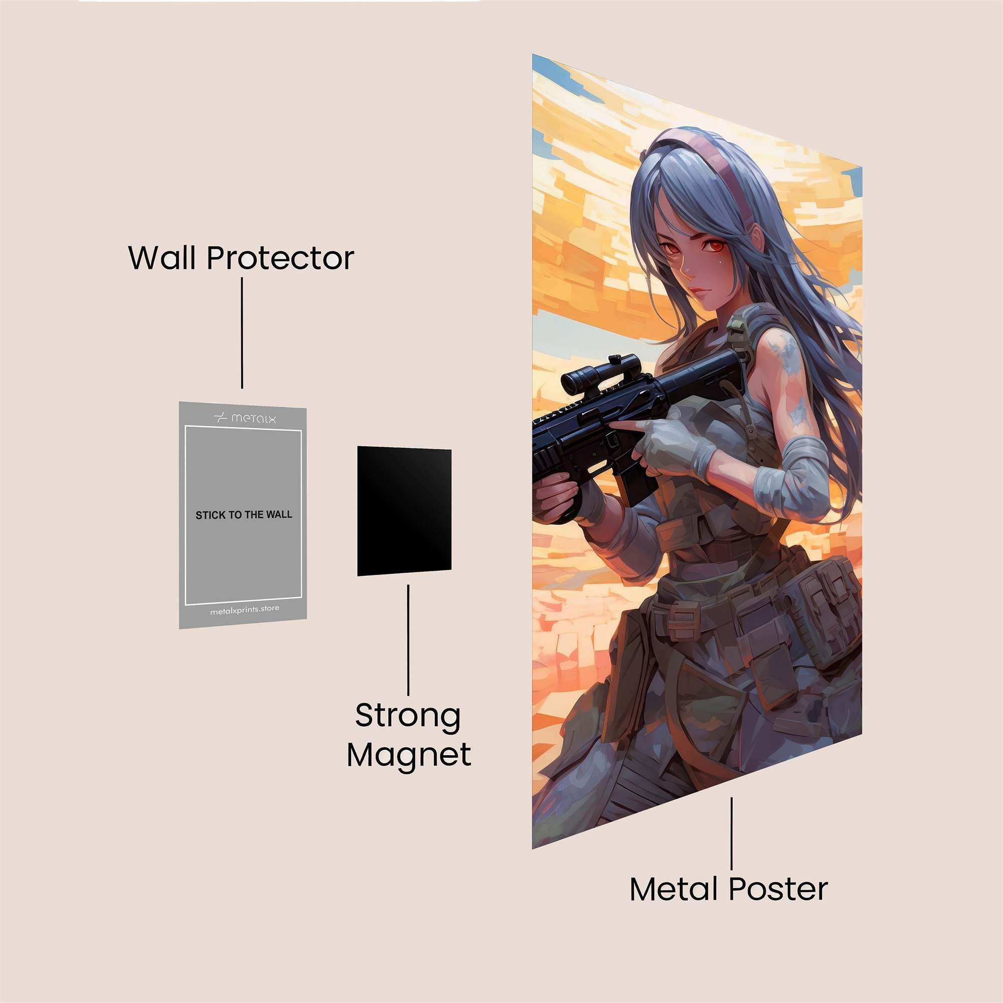 Warrior Dawn Safe Wall Magnetic / M