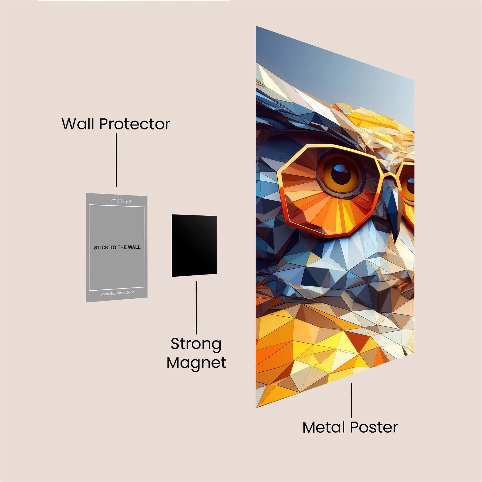 Owl Eccentric Safe Wall Magnetic / M