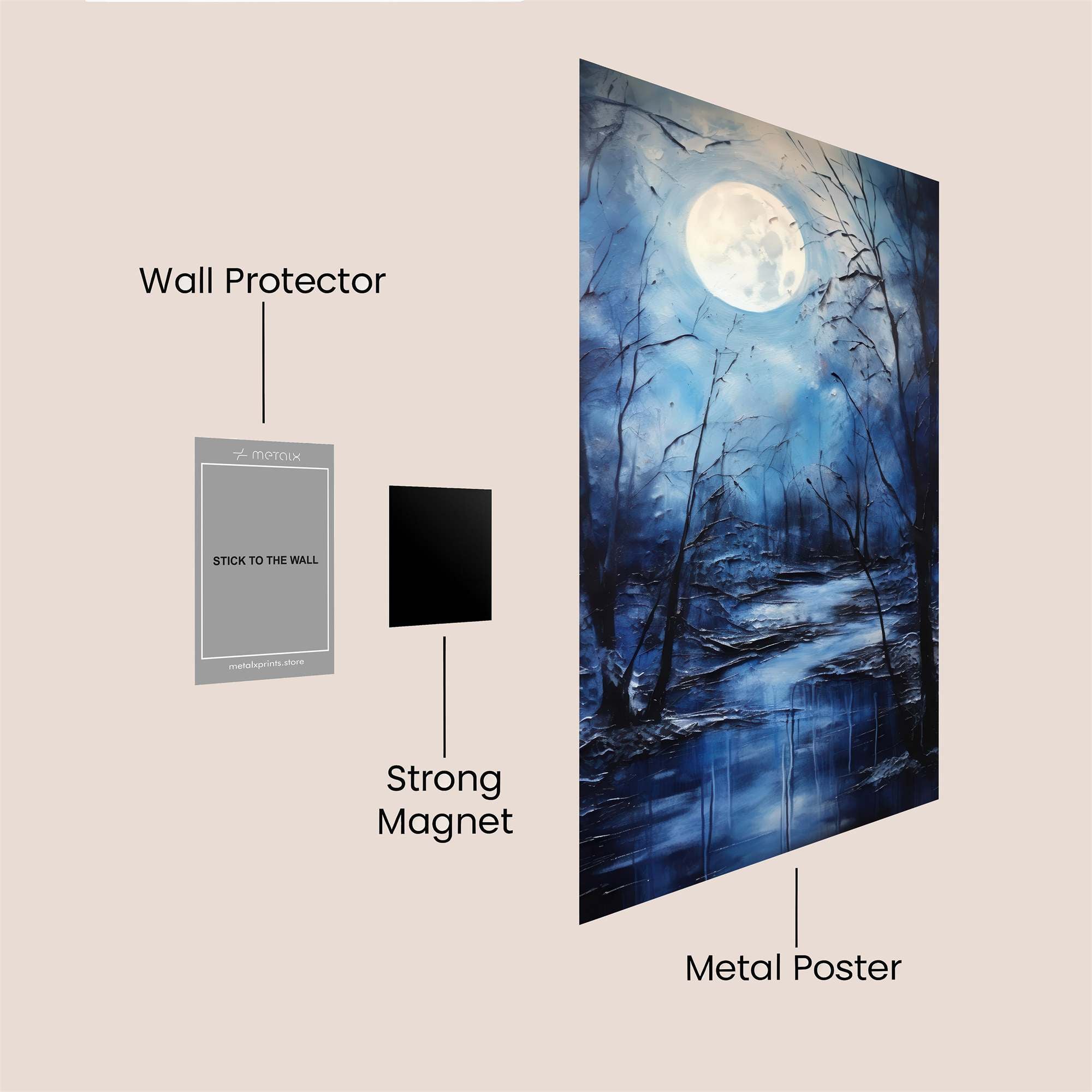 Moonlit Serenity Safe Wall Magnetic / M